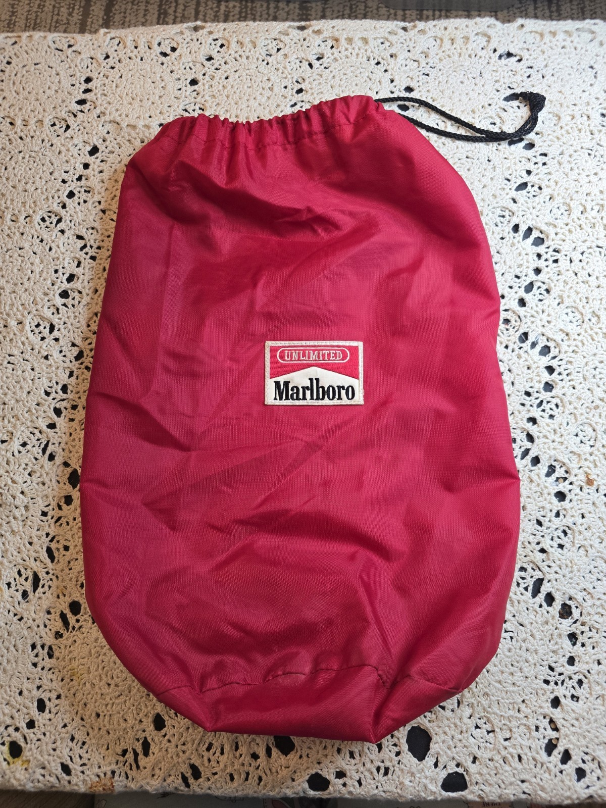 Vintage 90S Red Marlboro Cigarettes Merch Carrying Bag Drawstring