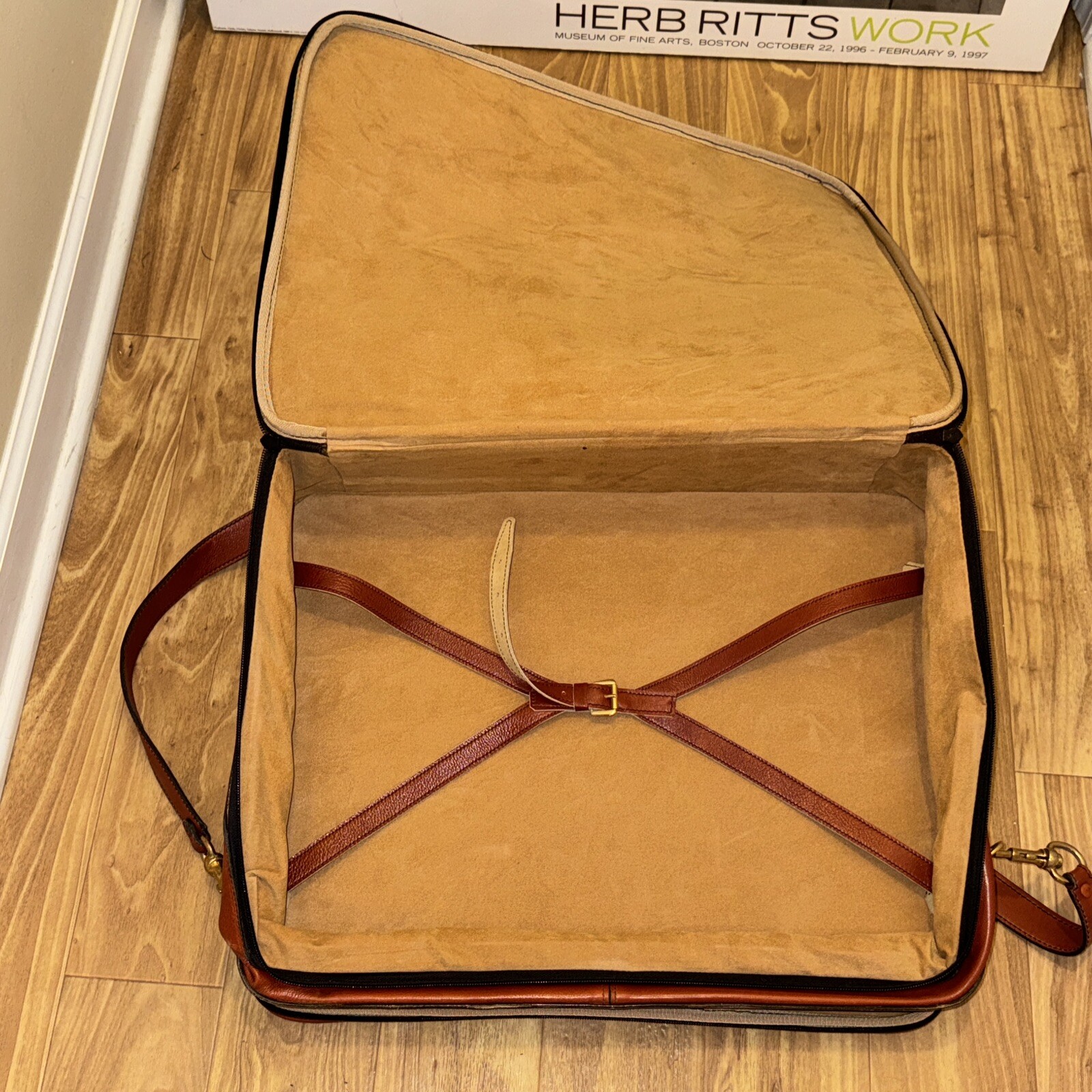 Bally Burnt Orange leather suitcase Carry On Mint Vintage