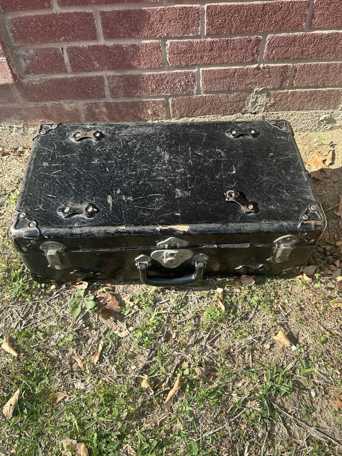 VTG 30-40’s Samson Luggage/Case/Trunk Shwayder Bros Black Steampunk Prop Decor