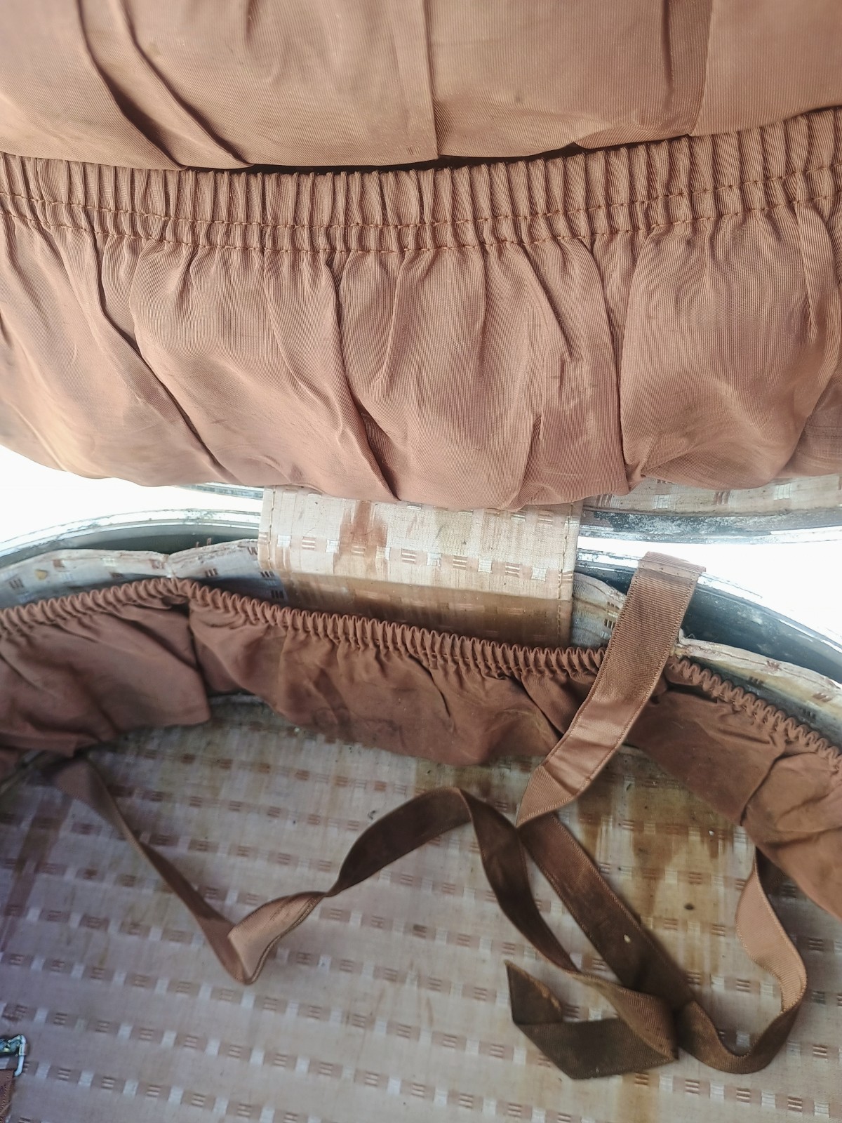 Vintage Samsonite Train Case Hat Box Style – Brown Faux Alligator Skin