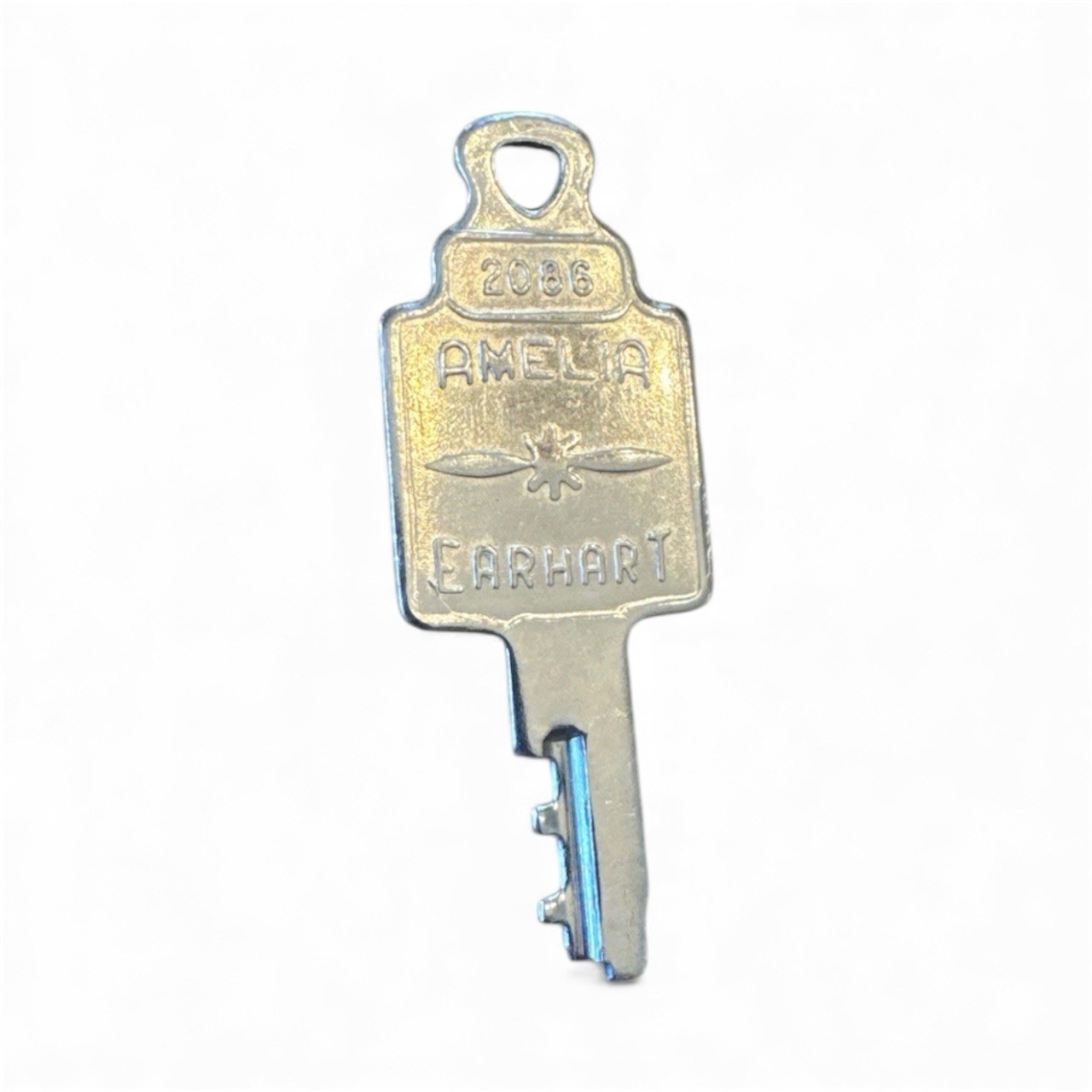 Vintage Amelia Earhart Brand Luggage Key 2086 Mid Century Flight Pilot Woman