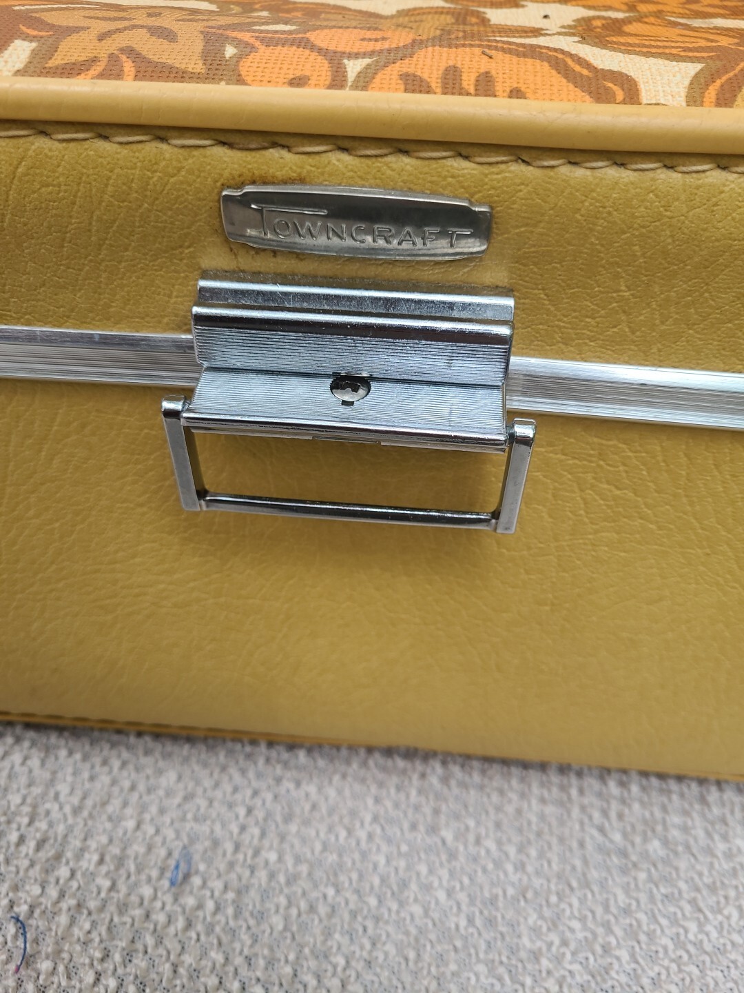 Vintage Retro Towncraft 60s Overnight Travel Train Case Luggage Suitcase