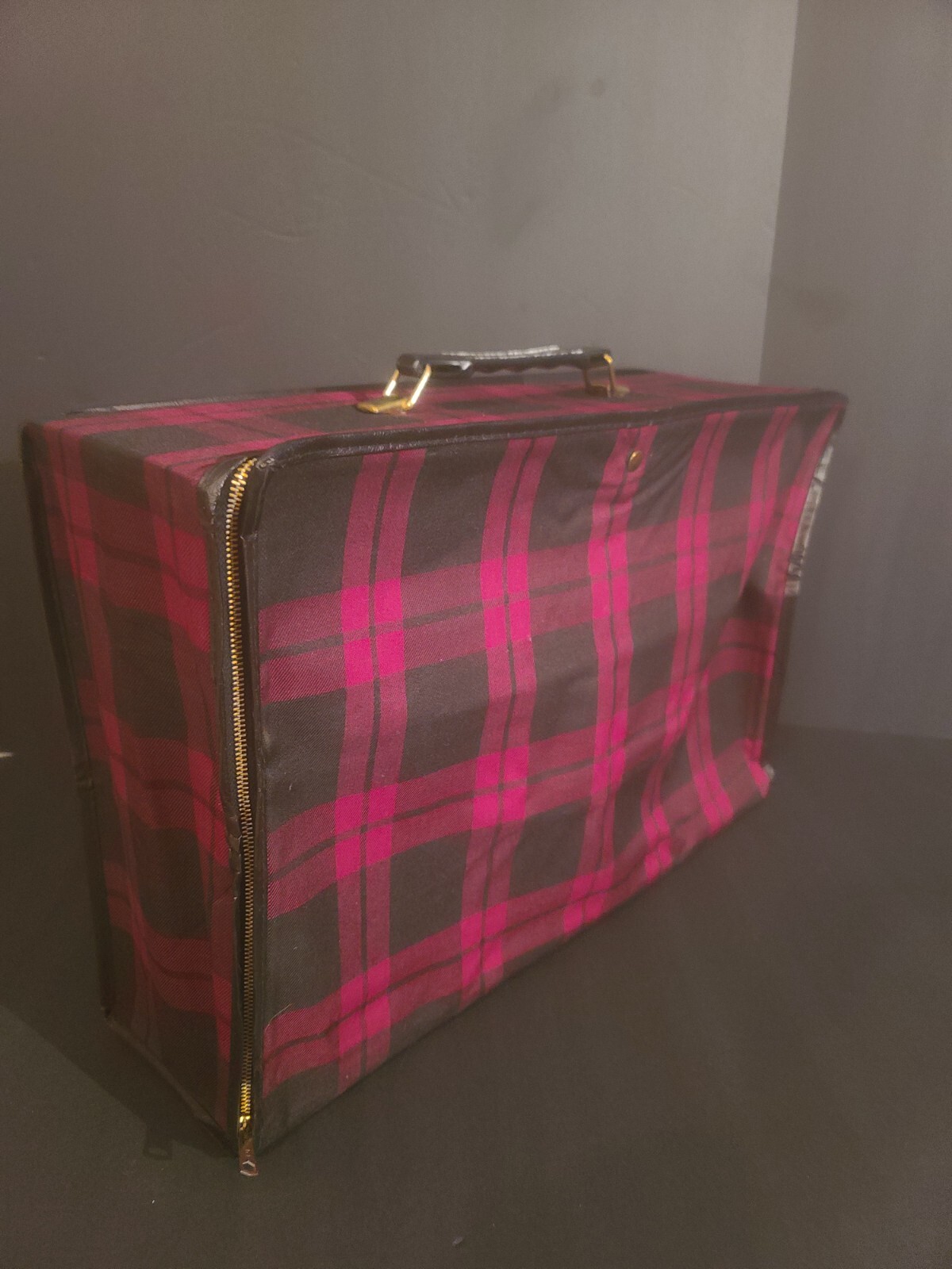 Vintage Fold A Way Suitcase 18″ x 12″ x 5″ Folds Flat