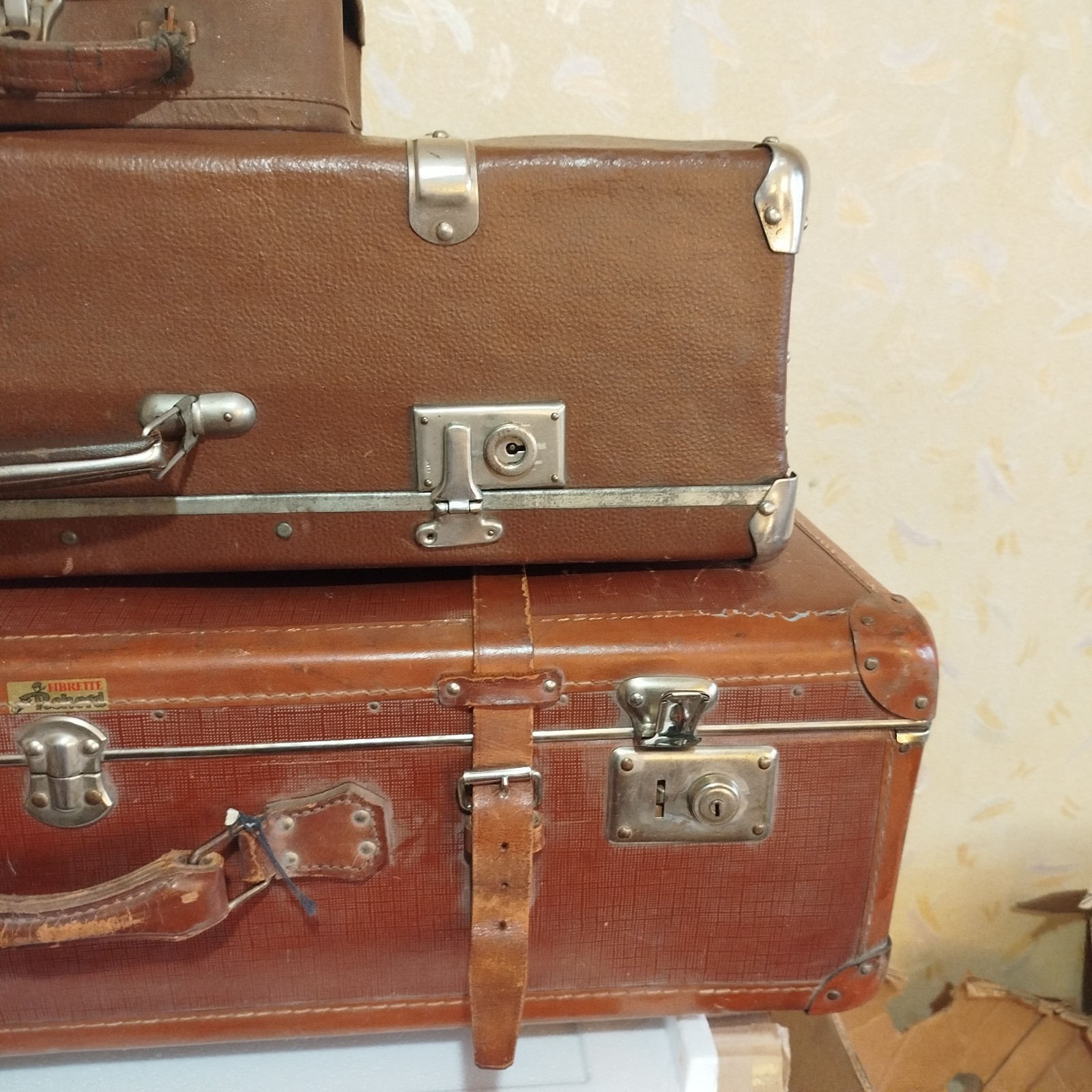 Vintage Suitcase 50s Retro Overseas Suitcase Mid Century Wardrobe Suitcase