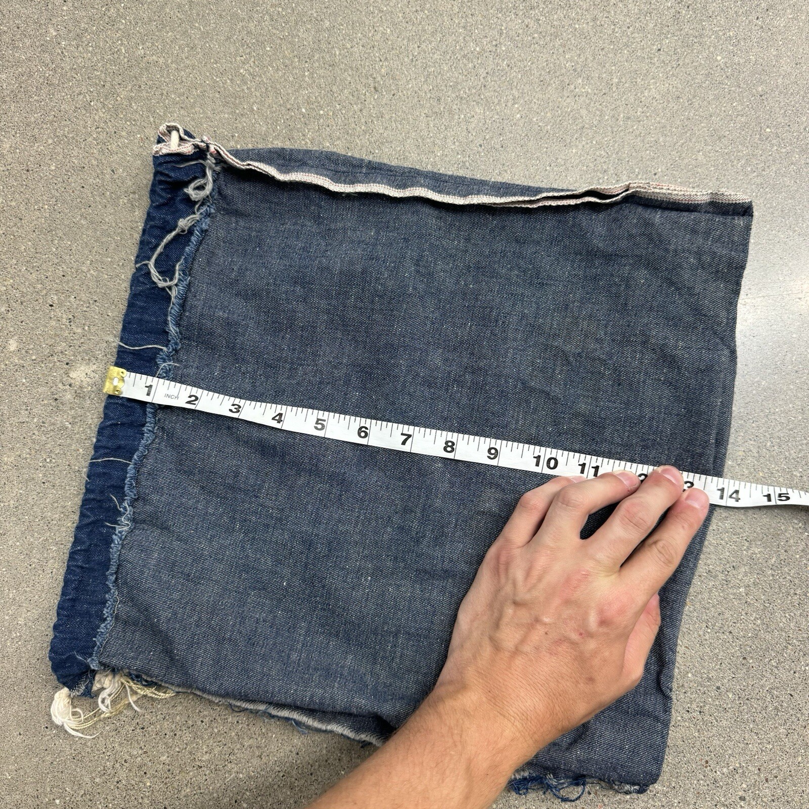 Vintage 50s GE General Electric Selvedge Denim Music Drawstring Bag