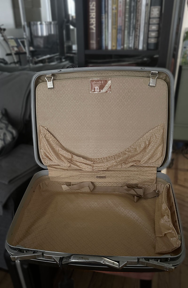 Vintage Samsonite Silhouette II Suitcase Retro 60s 70s Hard Shell Luggage Prop