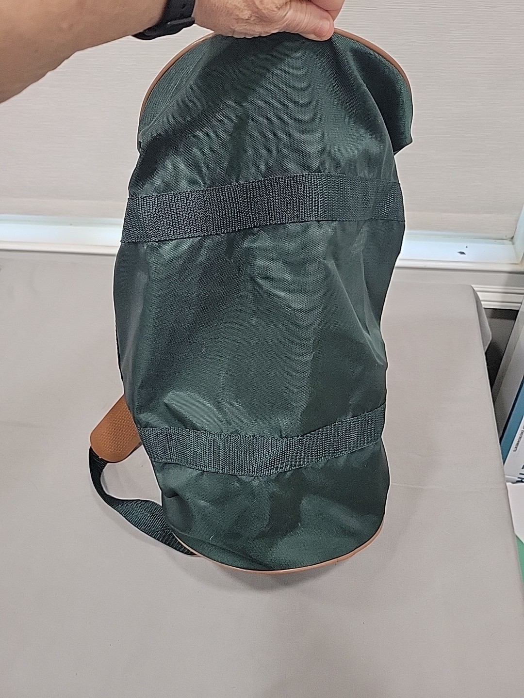 Vintage Pierre Cardin DUFFLE BAG Forest Green Nylon Travel Gym Weekend Carry On