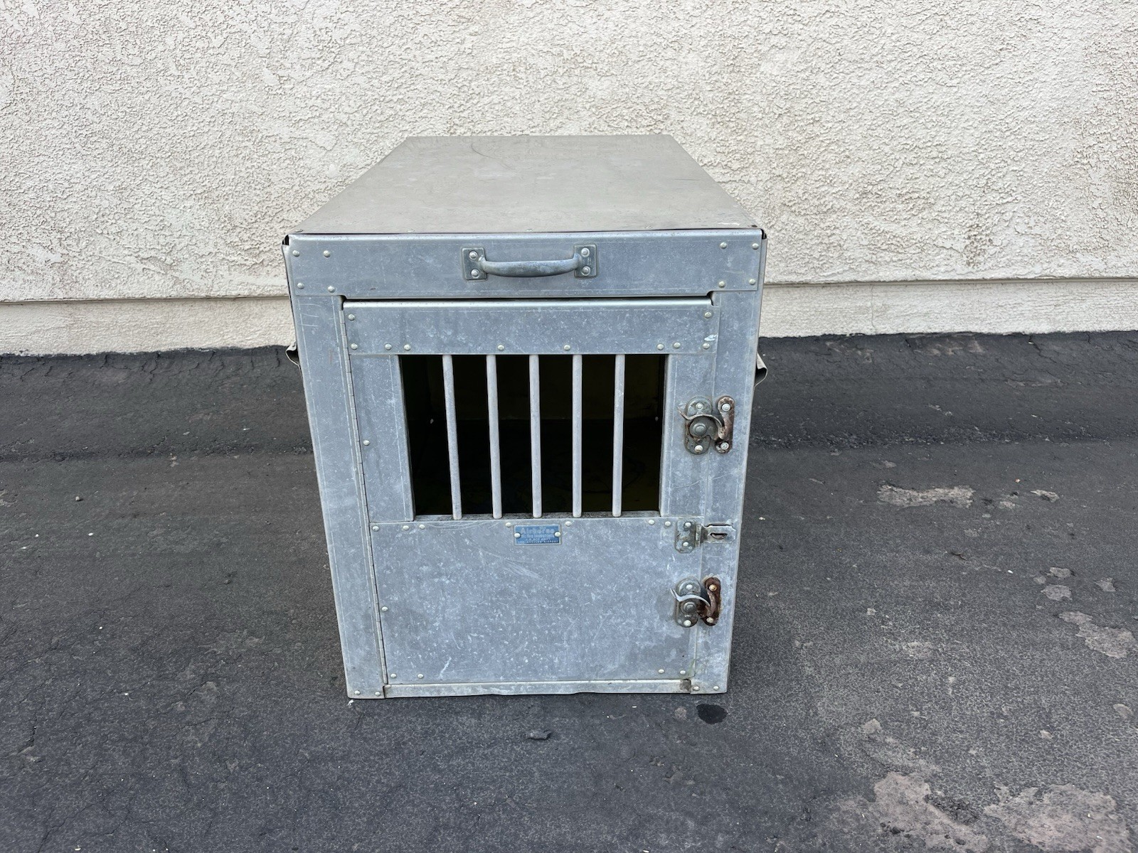Large Vintage Airborne Heavy Duty Dog Pet Wildlife Airline Cargo Crate Carrier
