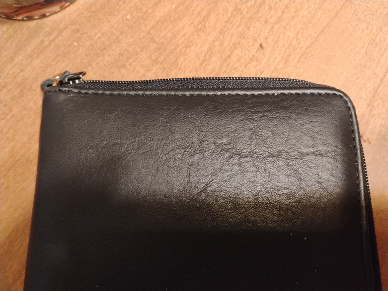 Vintage Delta Vacations Travel Case Black Leather Zipper Close Unique USA Nice