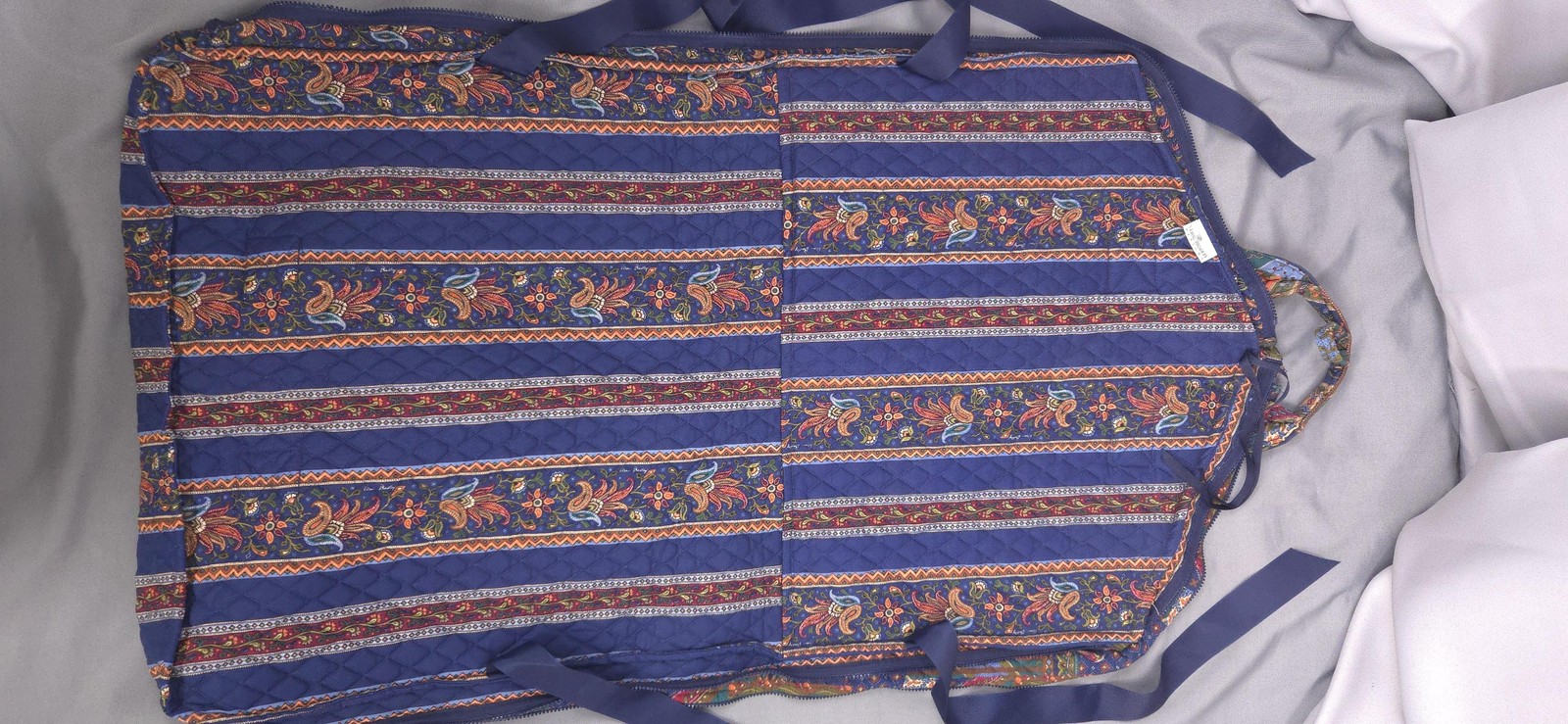 Vtg Vera Bradley Garment Bag Quilted Cotton Patchwork Travel Luggage USA 47×24