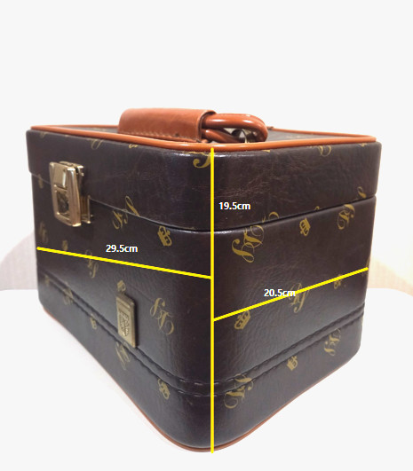 Vintage BERMAS Germany Leather Vanity Train Case
