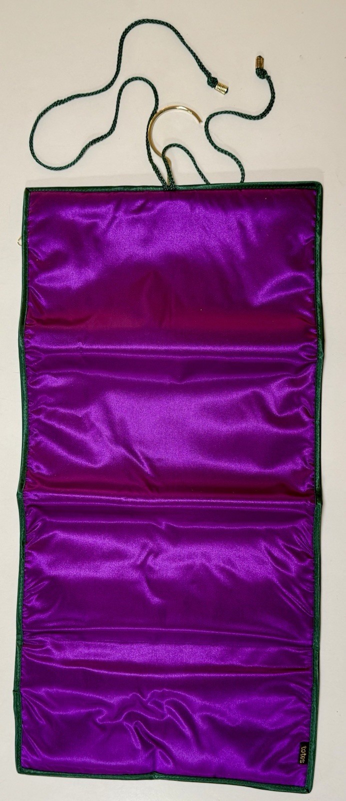 Vintage Totes Lingerie Roll Travel Organizer Satin Purple & Red With Box 1992