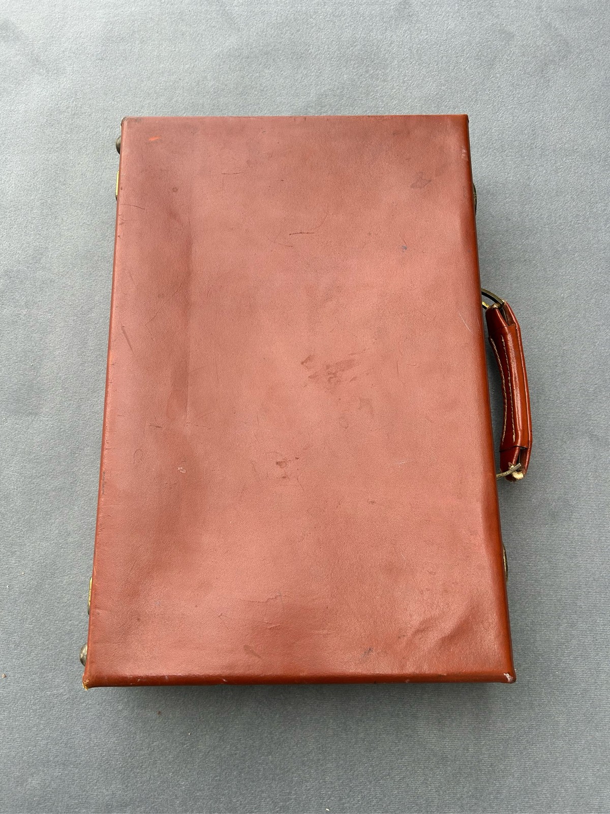 Brown Leather American Voyager Briefcase Attache Laptop Bag