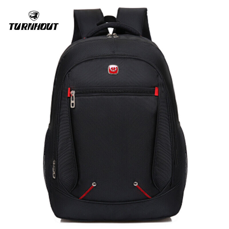 Men’s Nylon Black Backpack Waterproof Back Pack 15.6 Inch Laptop Mochila Bookbag