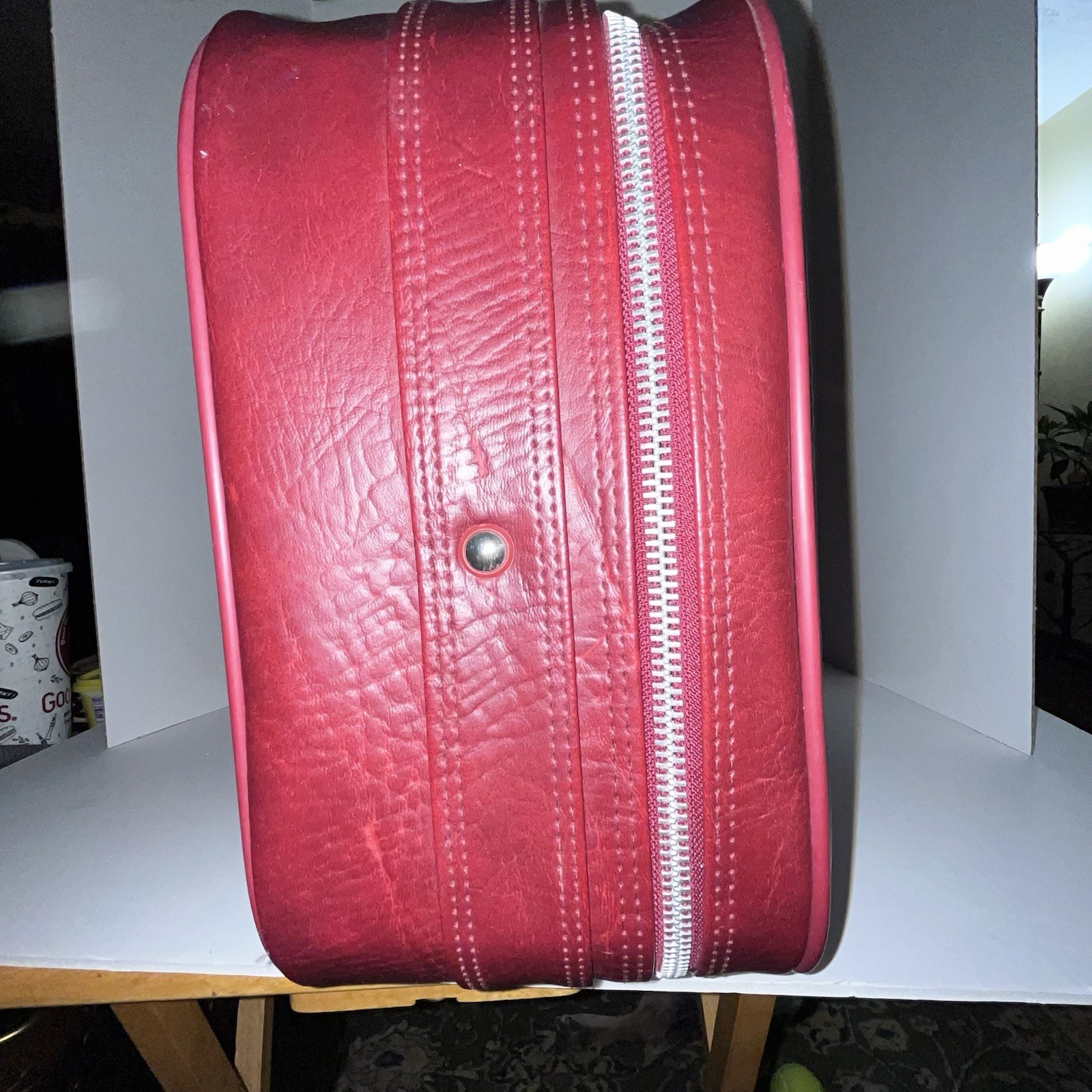 Vintage Classic World Traveler Red Burgundy Carry On Suitcase Luggage