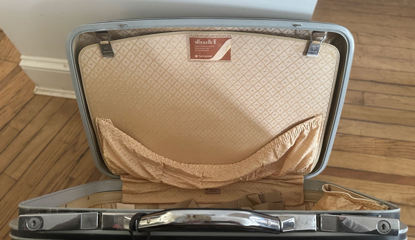 Vintage Samsonite Silhouette II Suitcase Retro 60s 70s Hard Shell Luggage Prop