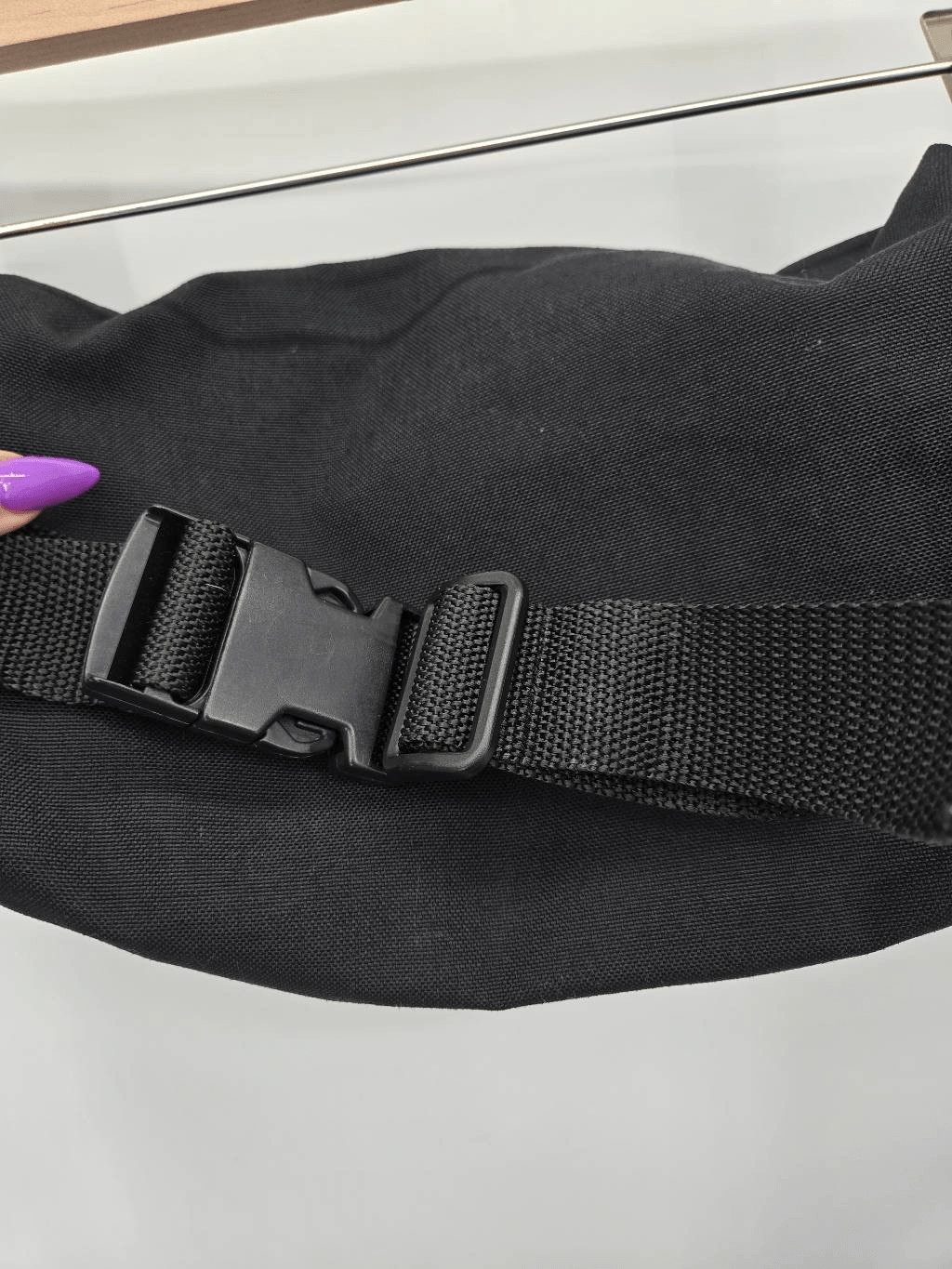 L.L. Bean Vintage Fanny Pack Bag Purple Black Canvas