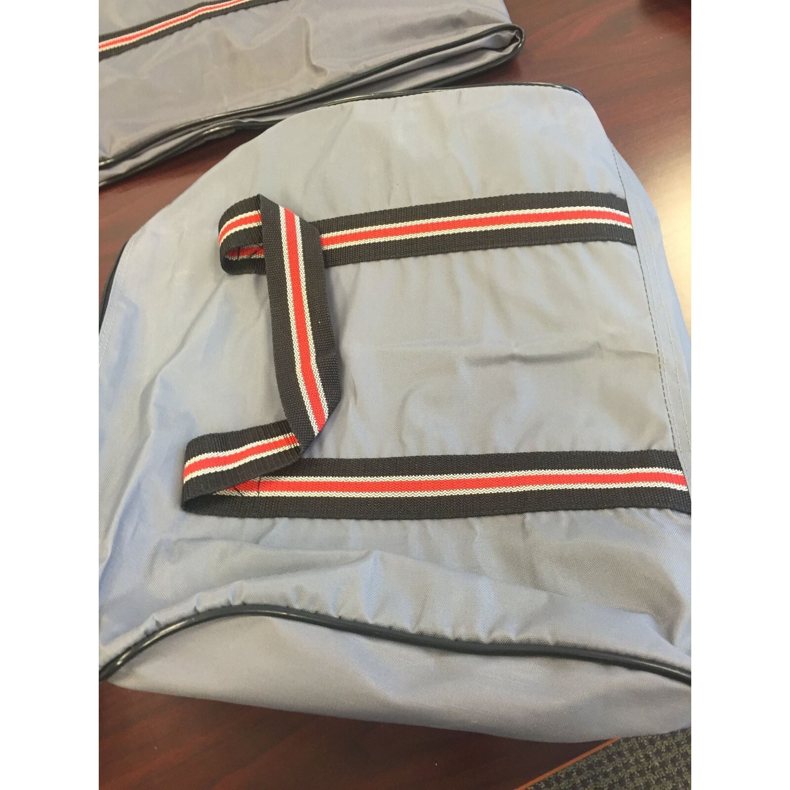 Vtg 5 Piece Nylon Luggage Set 5 Different Sizes All Lay Flat 1 Hanging Clothing