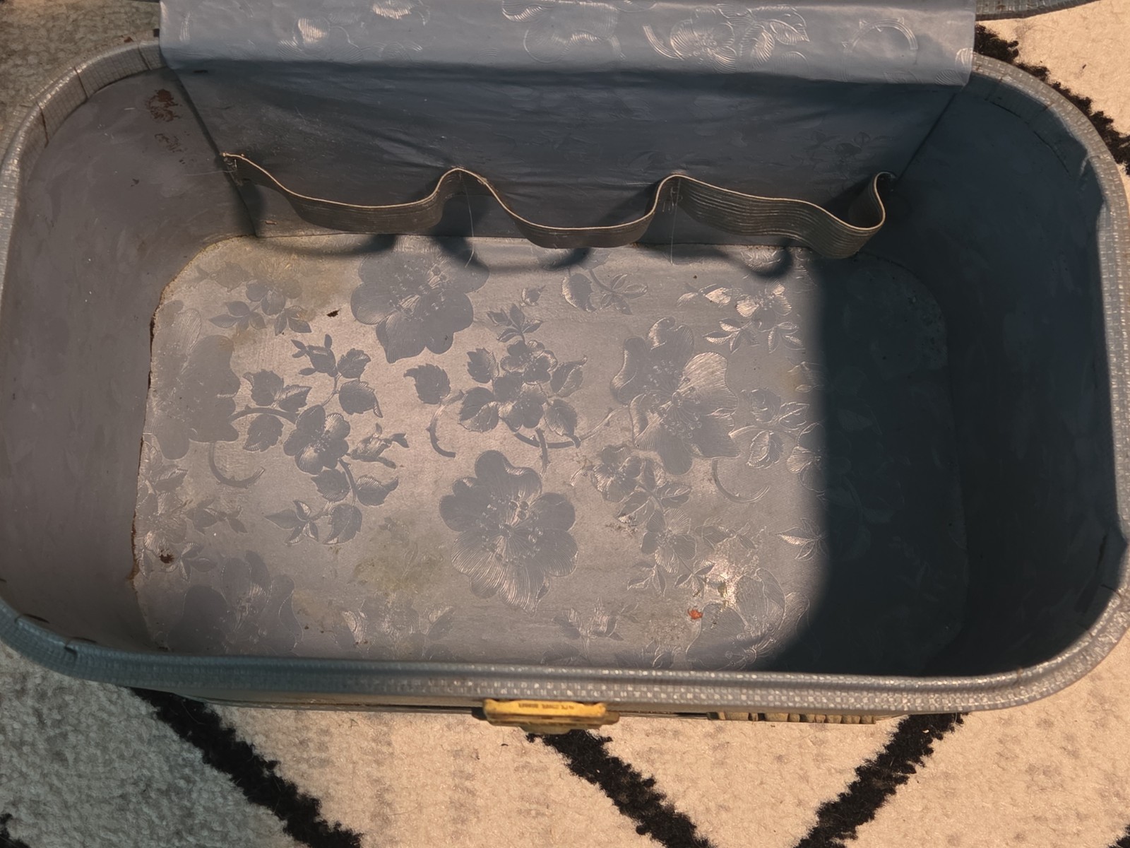 Vintage 50s Lady Baltimore Powder Blue Train Case