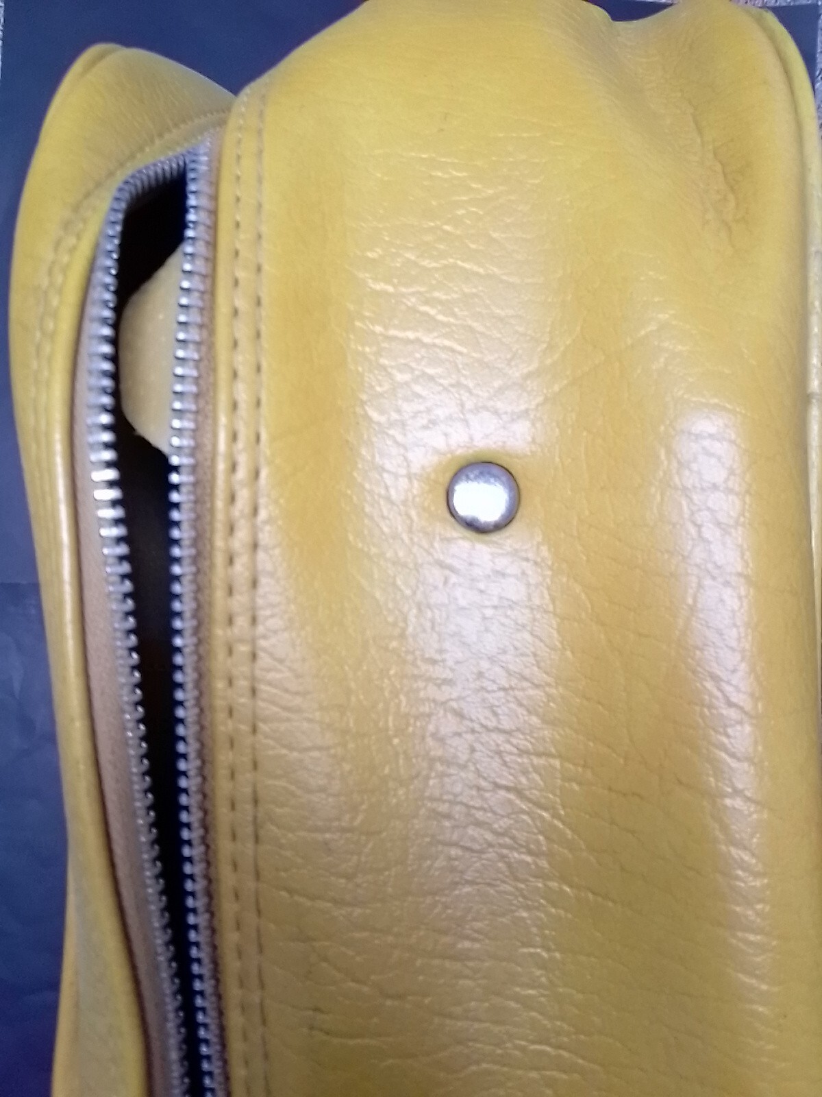 As-is Vintage circa 1970s yellow Suitcase Suit Case luggage by Interpur With Key