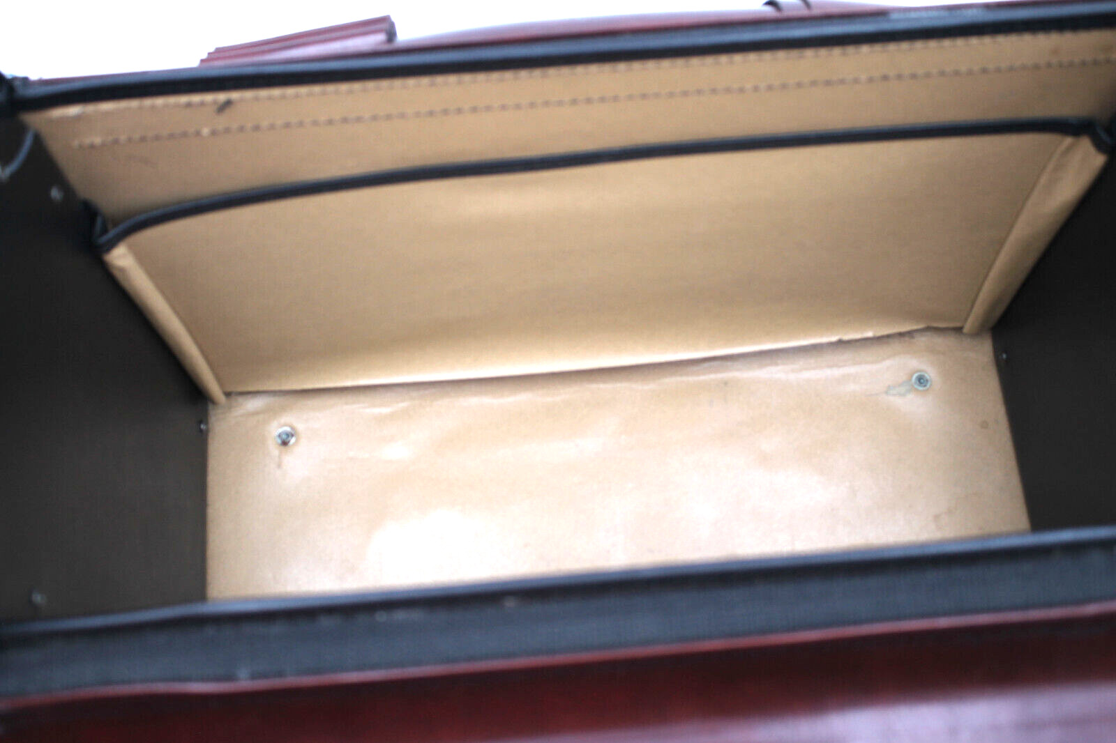8x12x18″ Brandy Wine Red Leather Audit Attorney Bag Attache Satchel Comb Lock+++