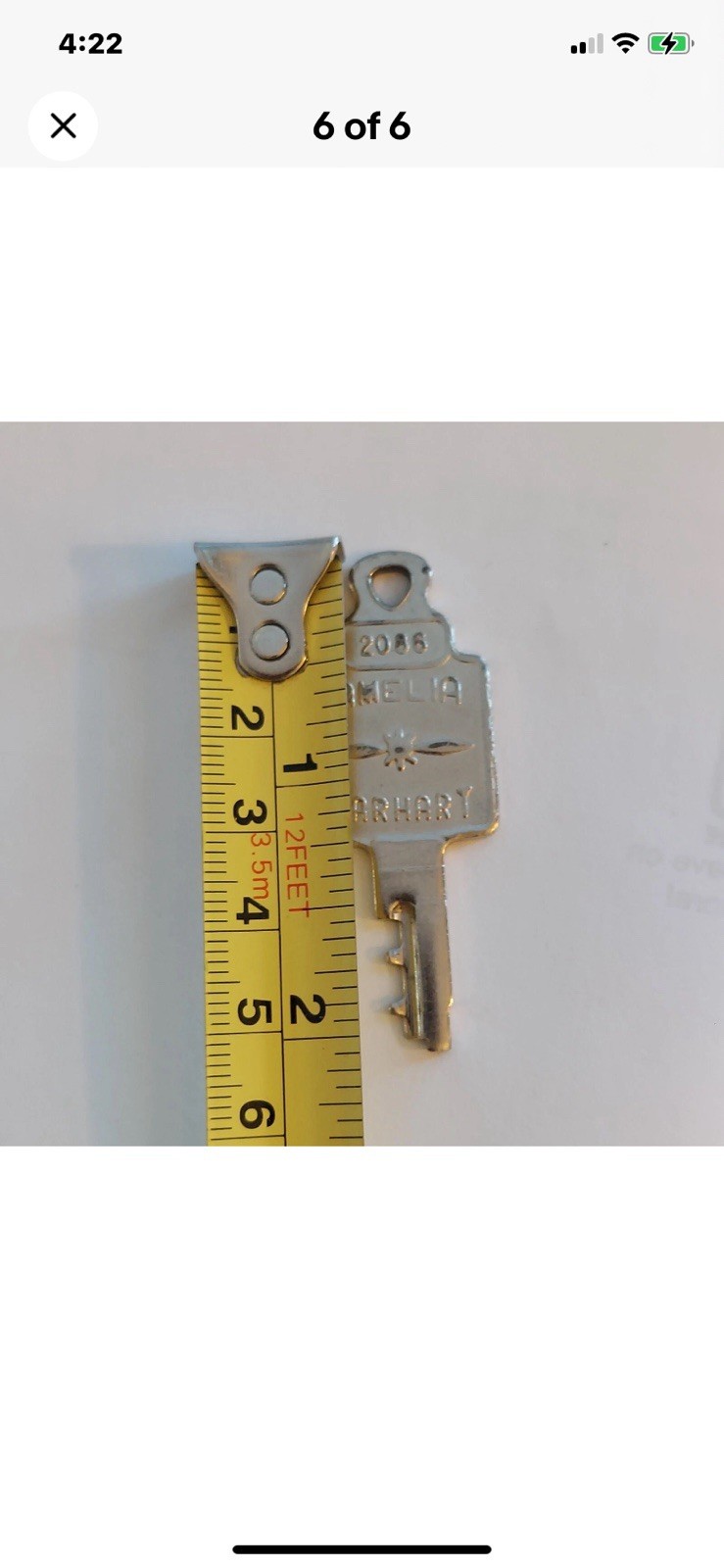 Luggage Key Amelia Earhart Suitcase 2086 Vintage Key