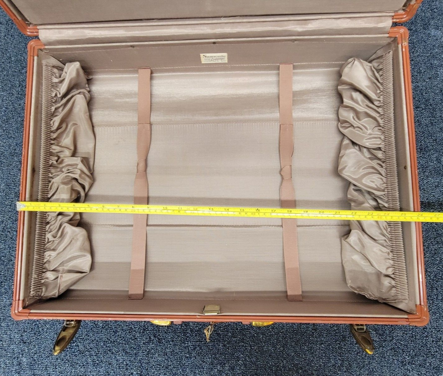 Samsonite Suitcase Luggage w/ KEY Shwayder Bros VTG 19″x26″ Denver Colorado 4936