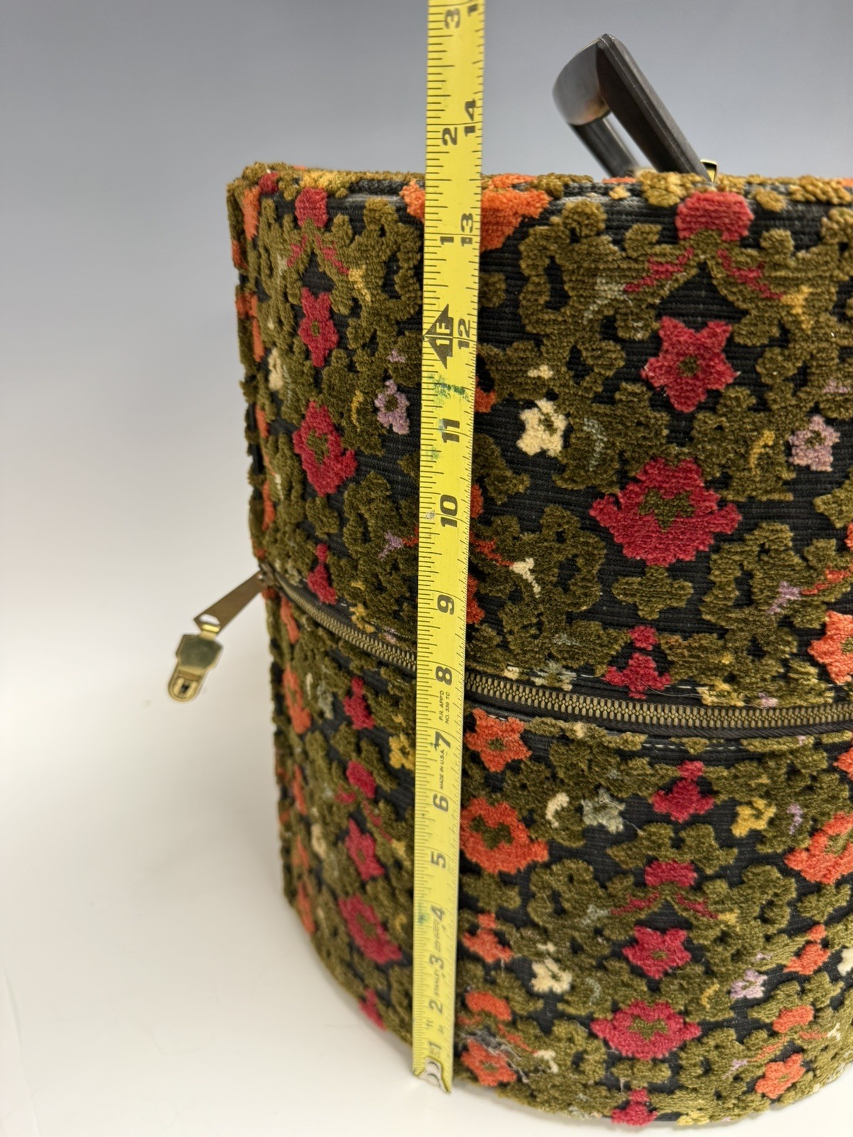 Vintage Munro Carry All Mid Mod Flower Retro Hat Wig Train Case Luggage MCM