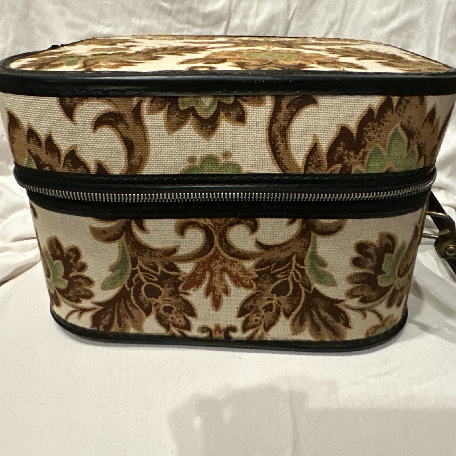 Vintage Travel Bag by Kanner Leather Flight Wig Case 1960s 1970s Suitcase