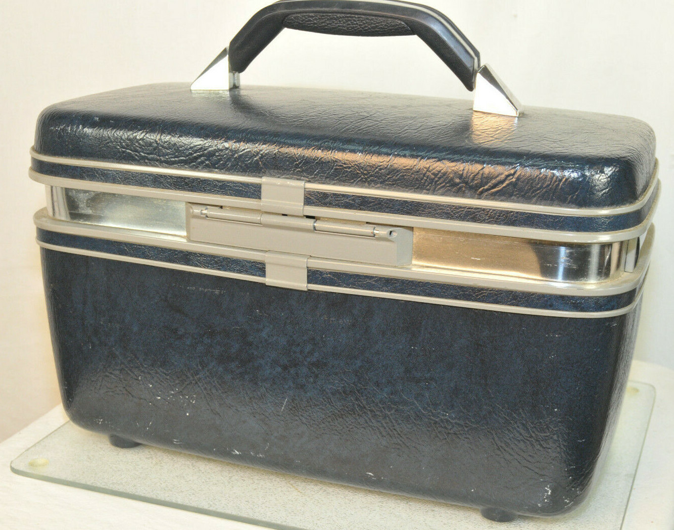 Vintage Samsonite Profile II Carryon Train Makeup Case Tray and Mirror Blue