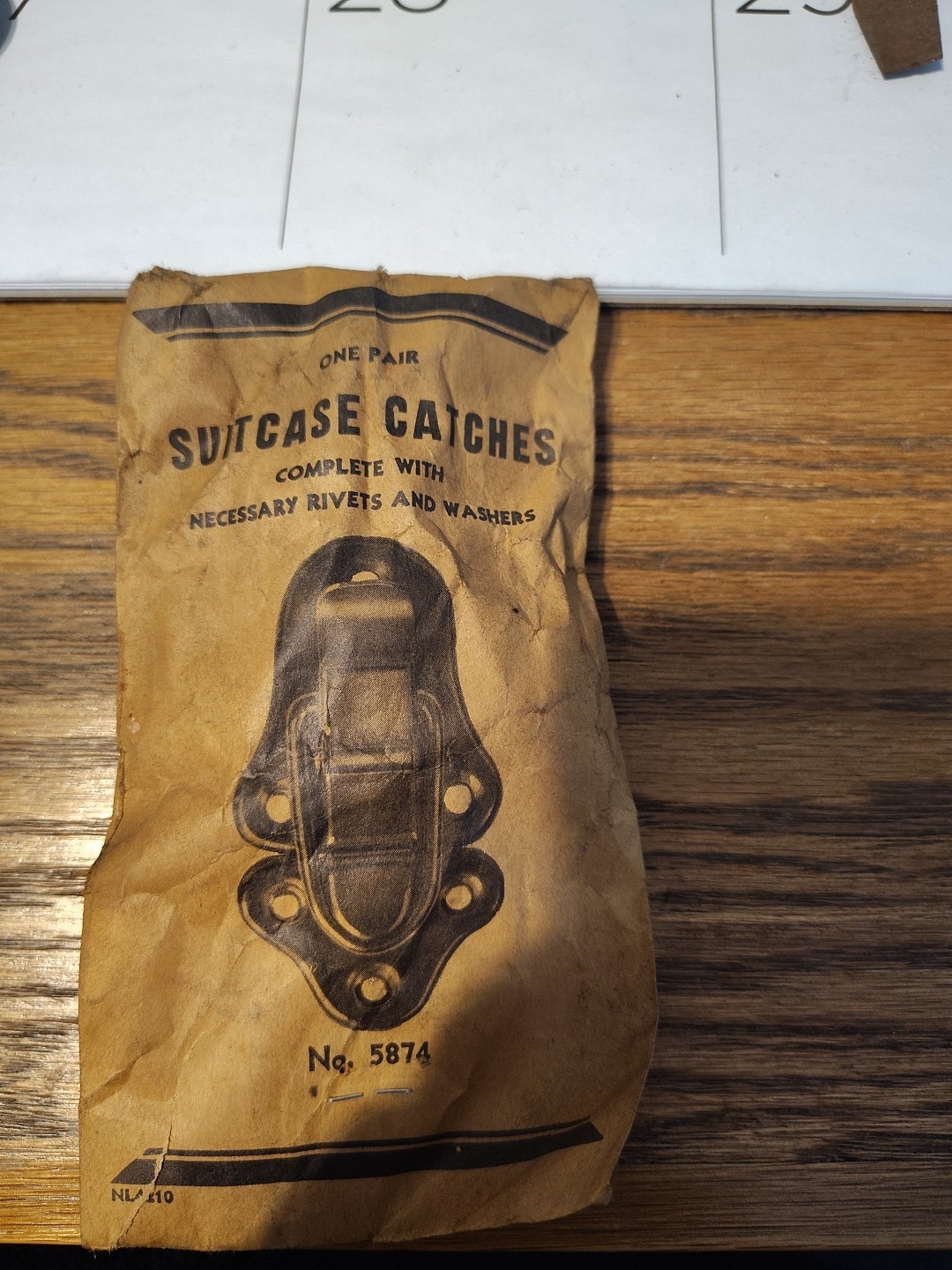 Vintage Suitcase Catches Complete With Necessary Rivets And Washers
