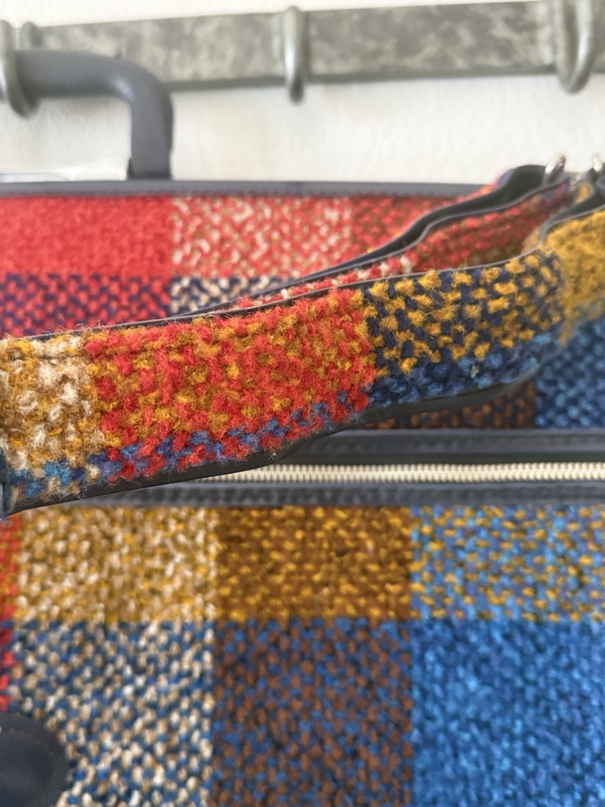 VINTAGE RARE* Skyway Luggage Plaid Rainbow Retro Tweed Garment Bag