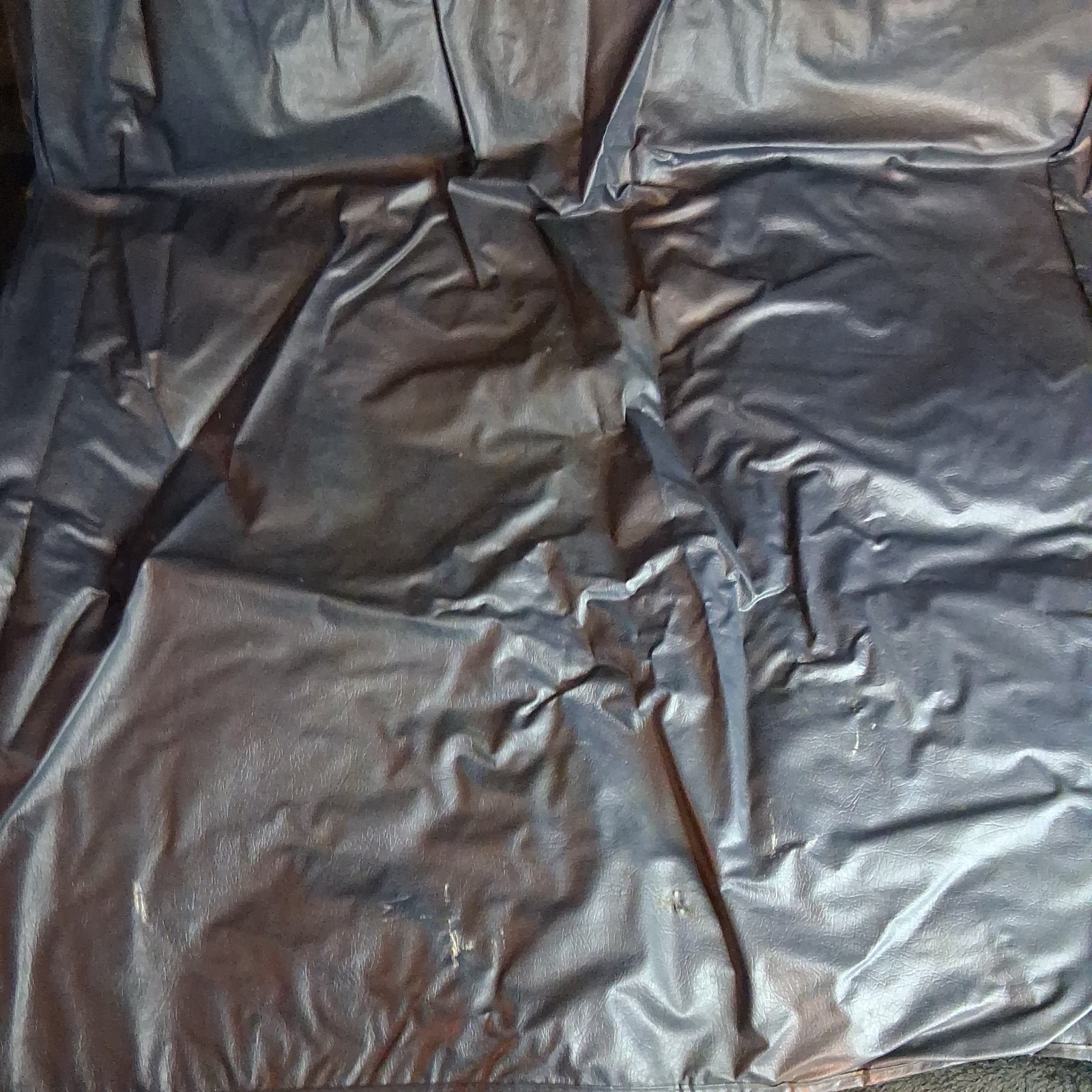 Vintage 1970’s Southern Airways Vinyl Faux Leather Folding Garment Bag dark BLUE