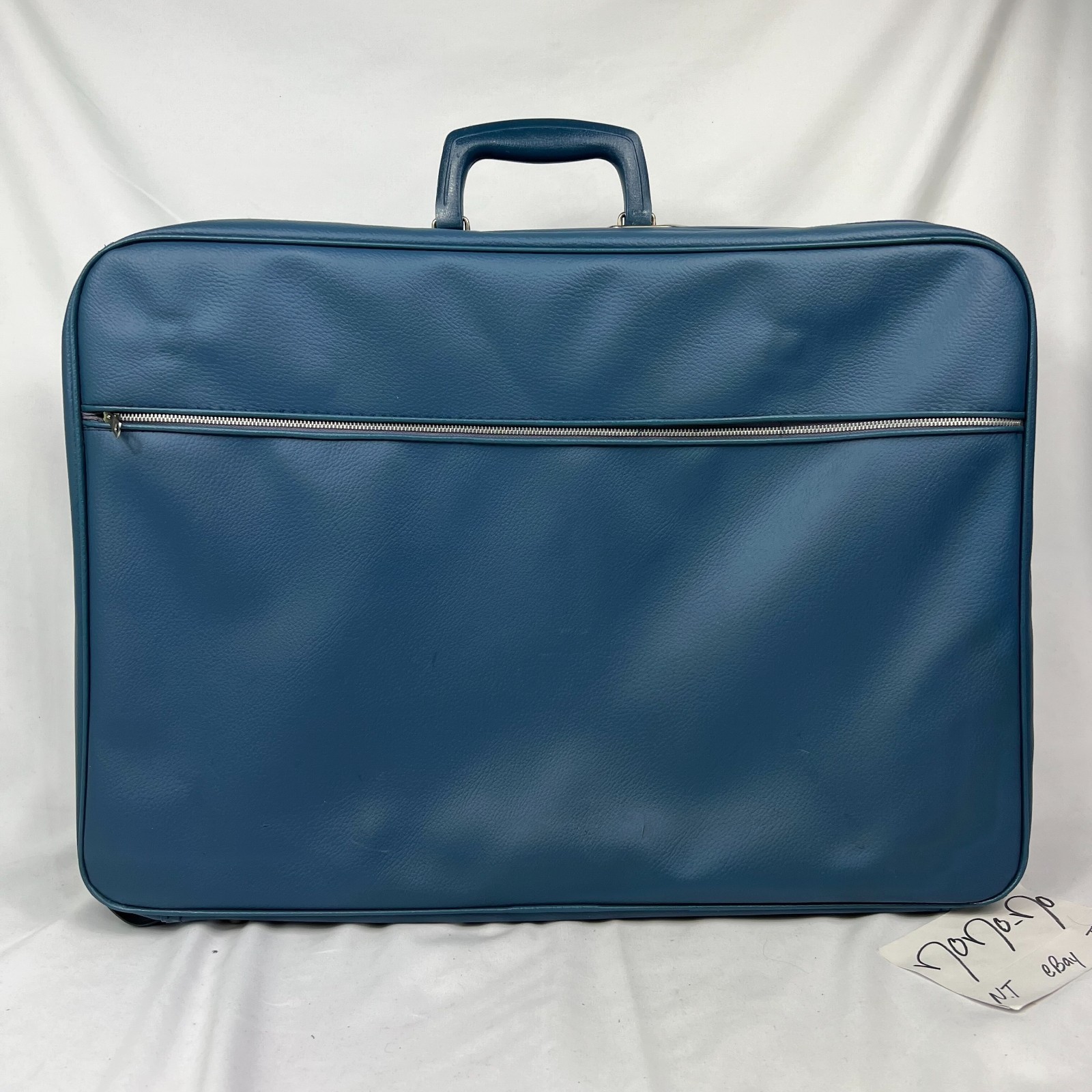 Bantam Travelware Suitcase Set 3pc Blue Luggage Bag Carry On Briefcase Vintage 6