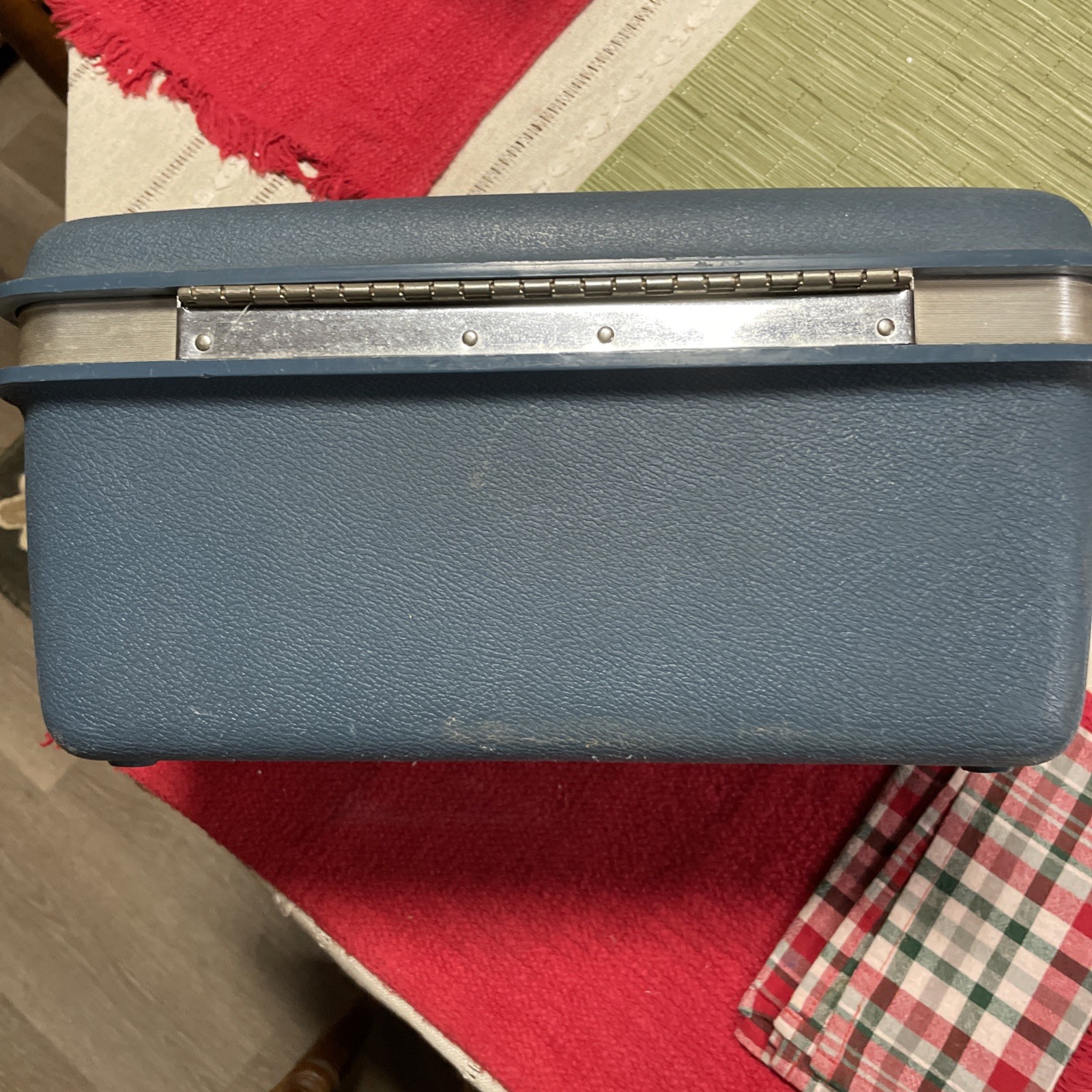 Samsonite Vintage Blue Make Up Hard Case With Tray Travel Case – Sewing Box
