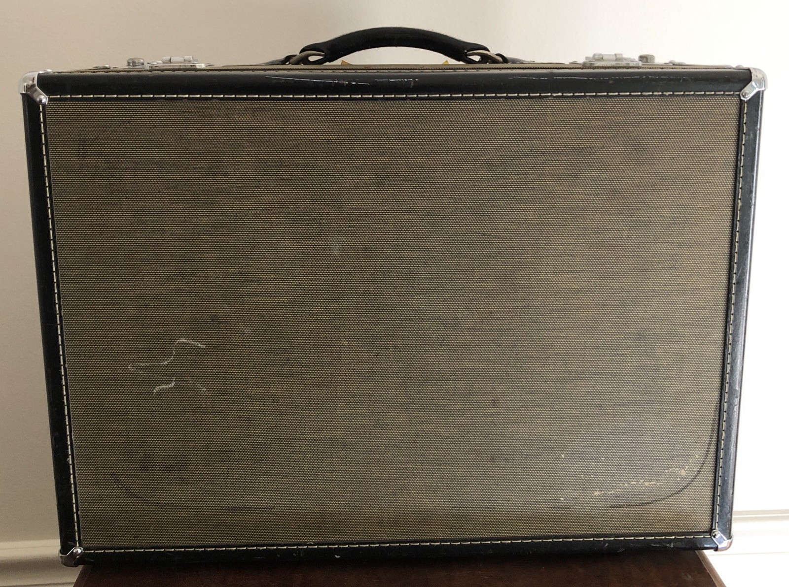 Vintage Hartmann Skymate Hardside Suitcase Travel Case Geometric MCM Pink Lining