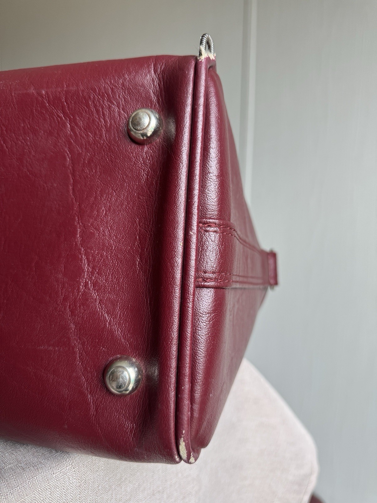 Vintage Samsonite Sears Travel Master Travel Luggage Shoulder Bag Burgundy
