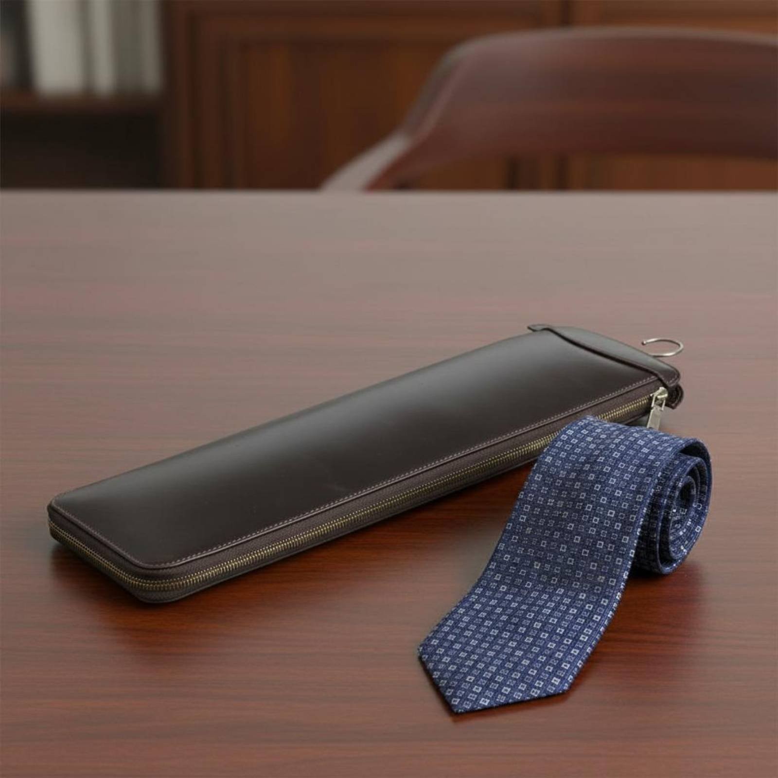 Leather Tie Commute Holder Slim Leather Tie Box Holds Two Ties