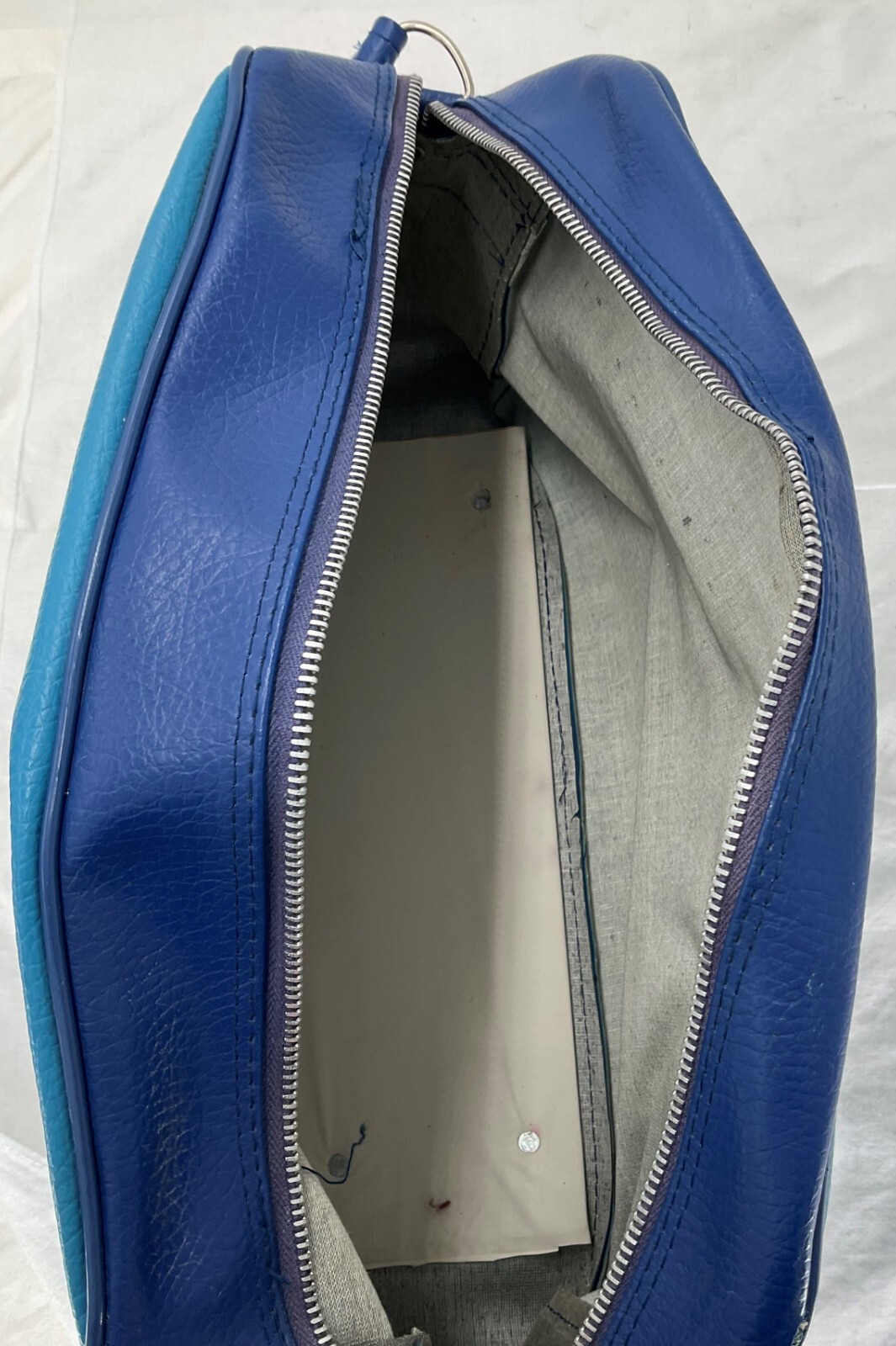 Vintage 1970’s Panam Style Naugahyde Explorer Blue Travel Bag for Club Universe
