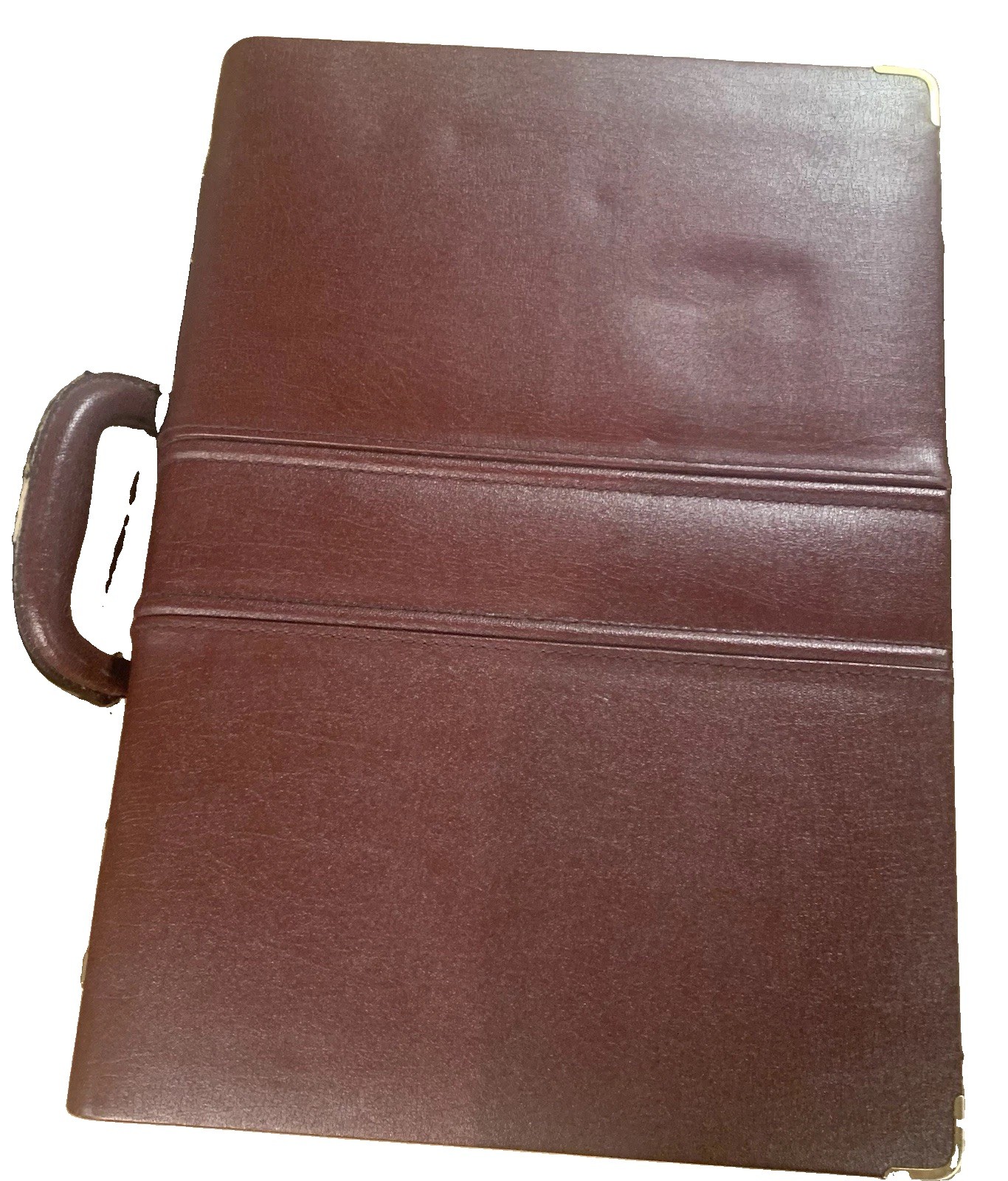 VTG Leather Briefcase The Wallstreeter by Earhart Burgundy Golden Accessories