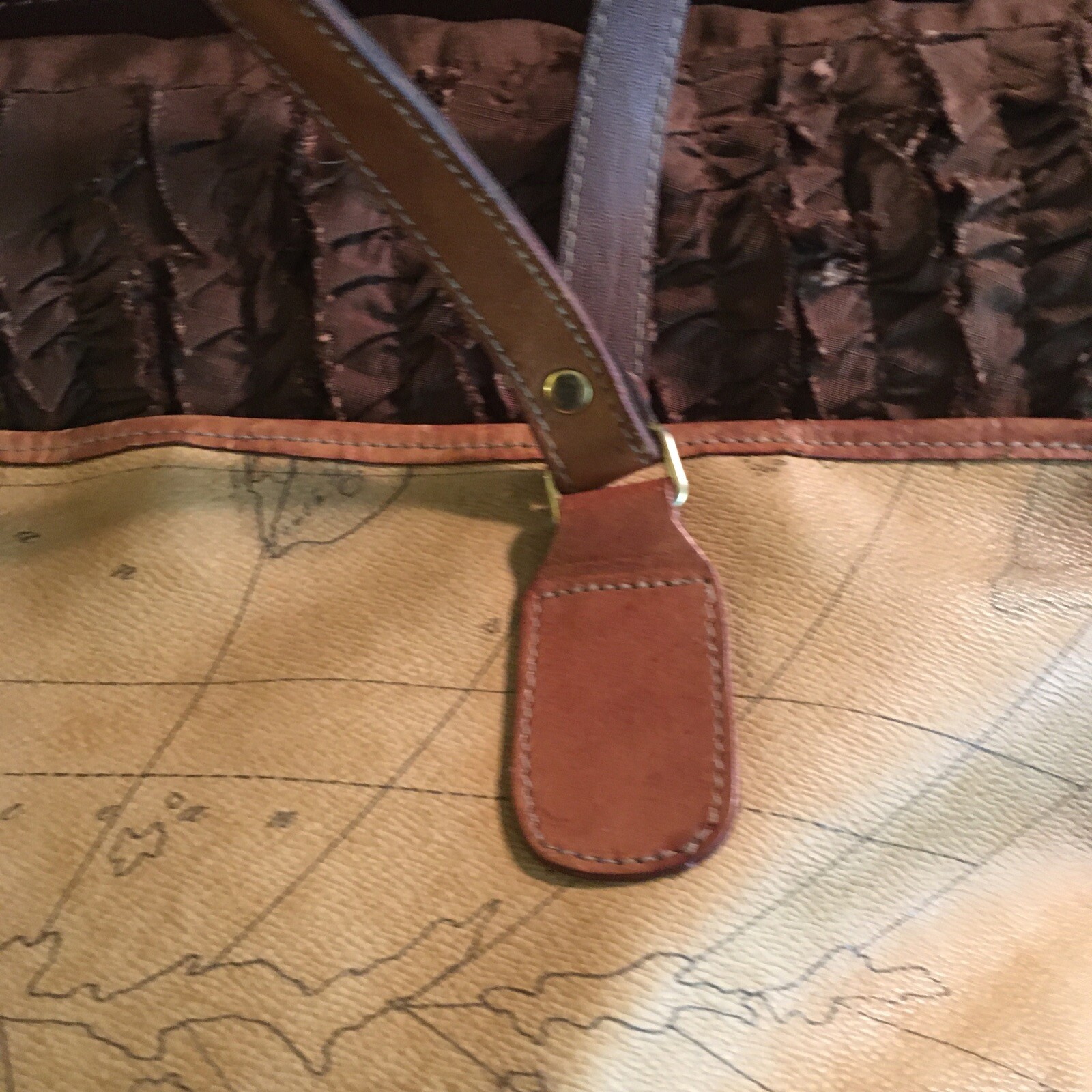 VTG Pierre Balmain Paris Travel Bag WORLD MAP