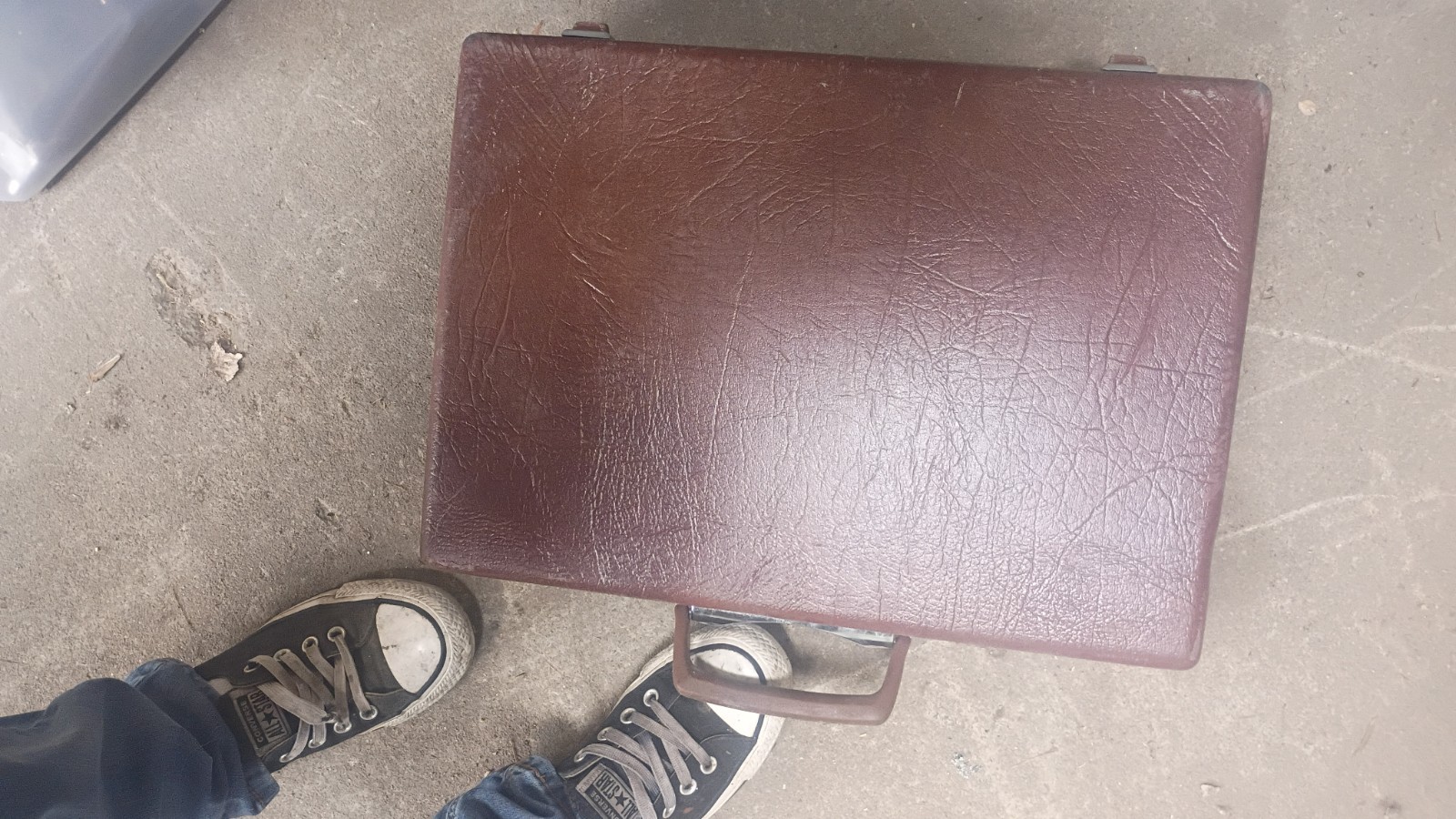 Samsonite Classic IV Vintage Brown Hard Shell Vinyl Suitcase Locking