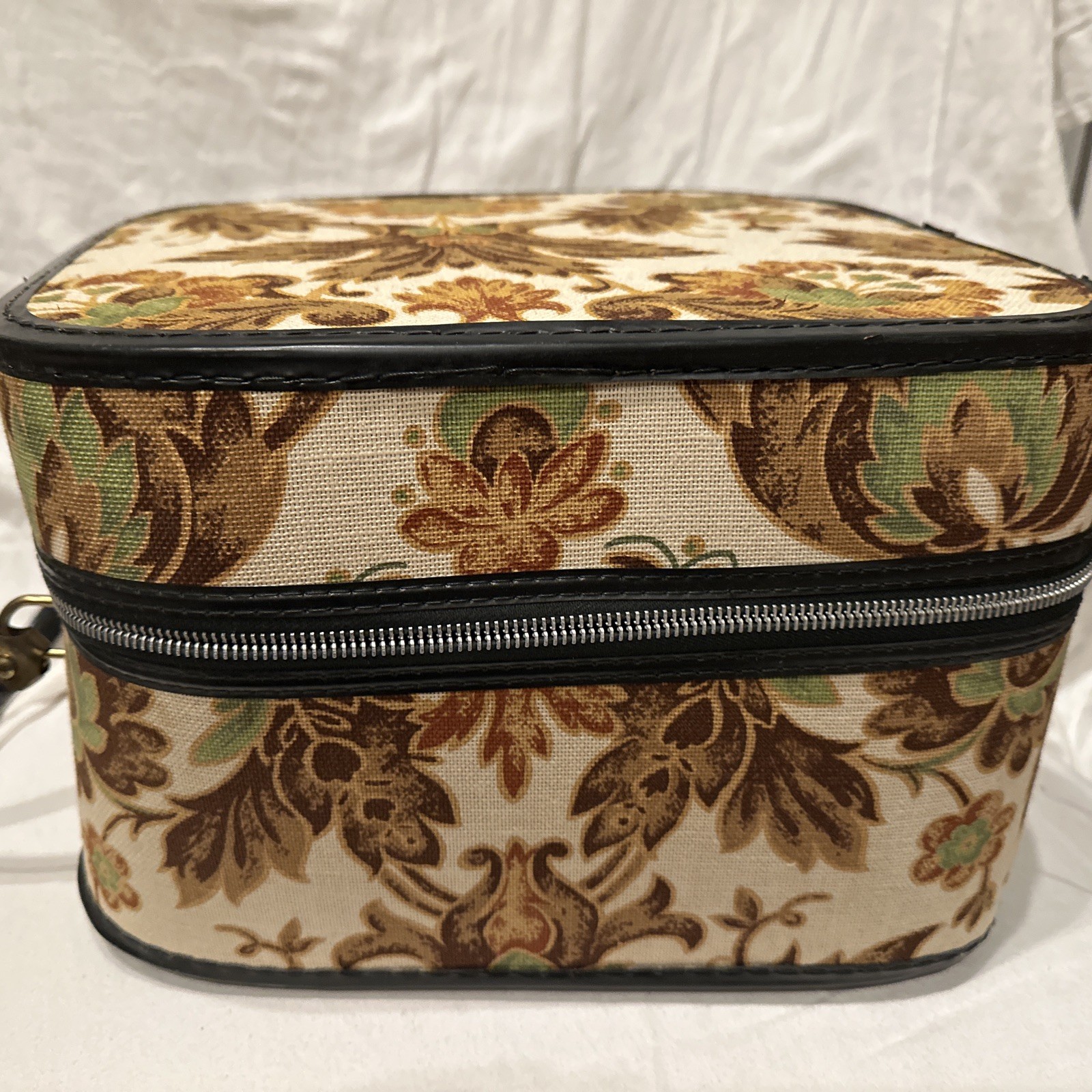 Vintage Travel Bag by Kanner Leather Flight Wig Case 1960s 1970s Suitcase