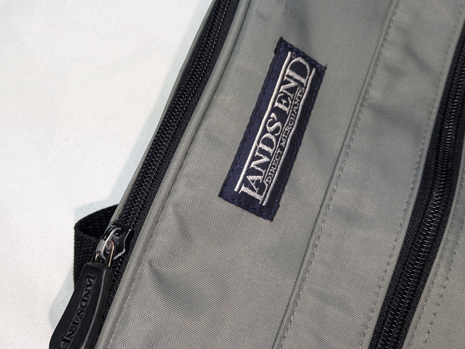 VTG Personalized Keeley Lands’ End Lighthouse Travel Bag Gray Nylon Canvas