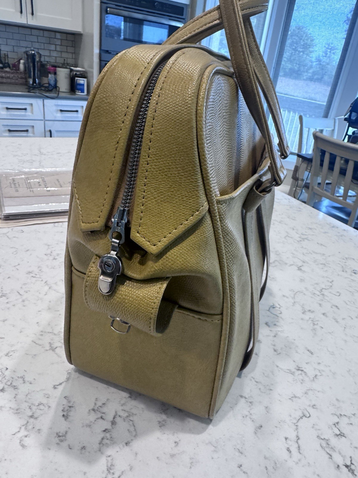 Vintage Samsonite Silhouette Yellow Overnight Weekender Luggage Travel Bag 14″