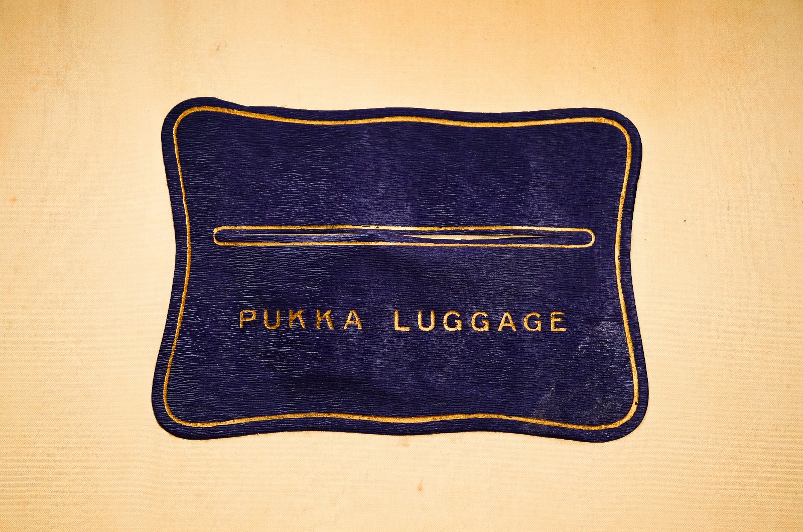 PUKKA LUGGAGE Antique Vintage Suitcase Trunk Motoring Case Leather Brass