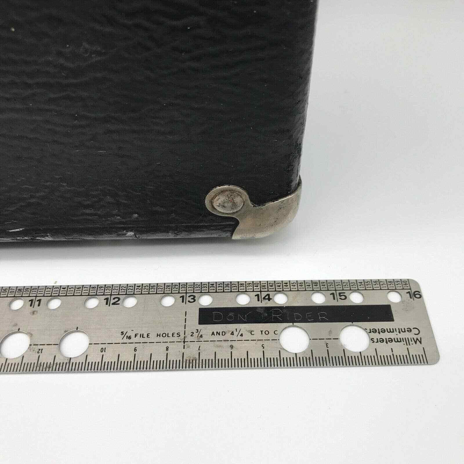 Vintage Black Briefcase Carrying Case #12 Leather Handles