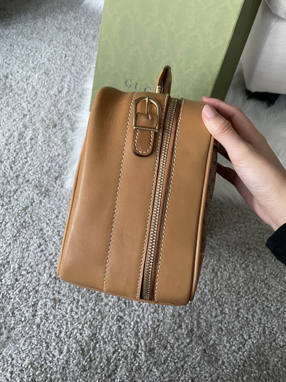 gucci luggage vintage mini bag lock G logo crossbody suitcase spell out retro