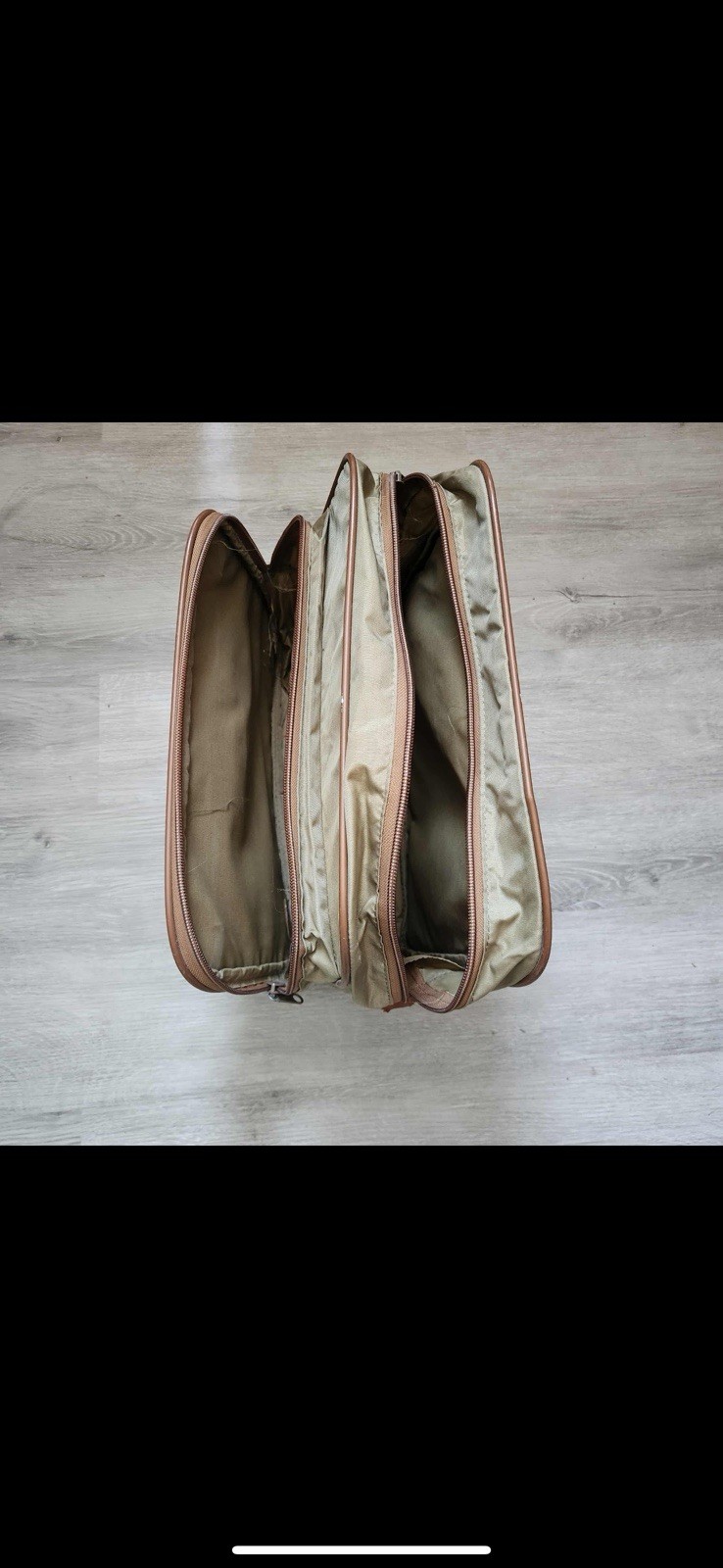 Vintage Hartmann Tan Canvas & Leather Carry-On /Garment Travel Bag – Classic USA