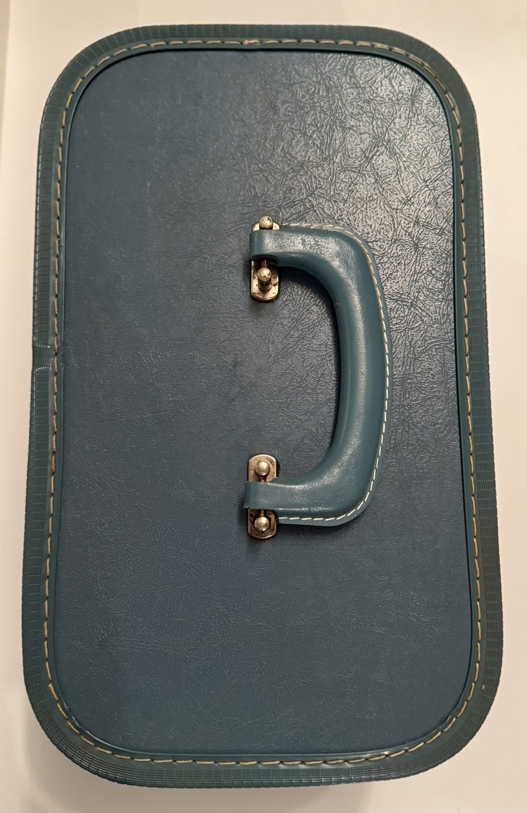 Vintage, AirPak, Light Blue Hard-Shell Train Case w/ Mirror & Tray, 13″x 8″x 8″